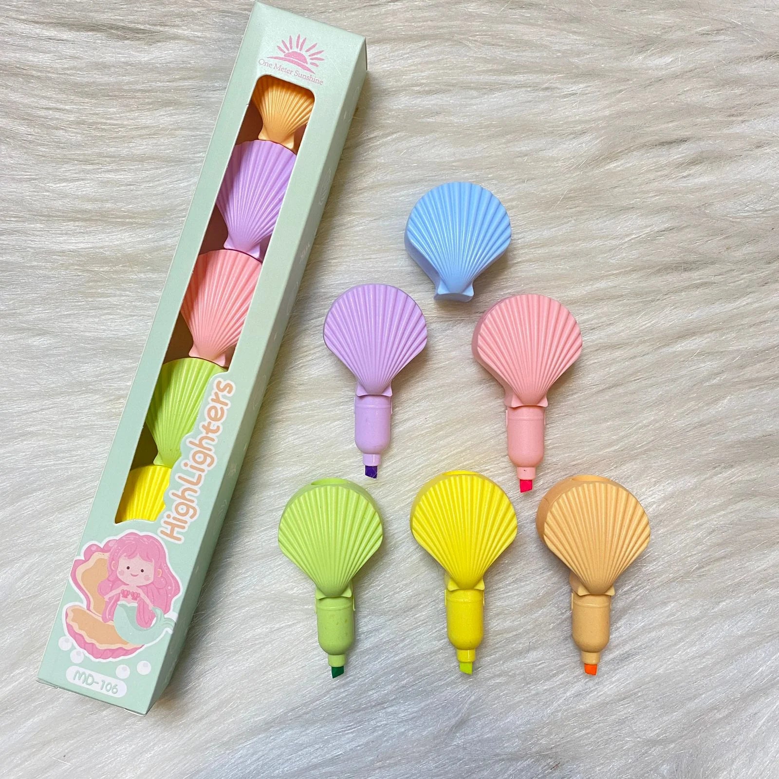 Premium quality Shell highlighter set of 6 in 1