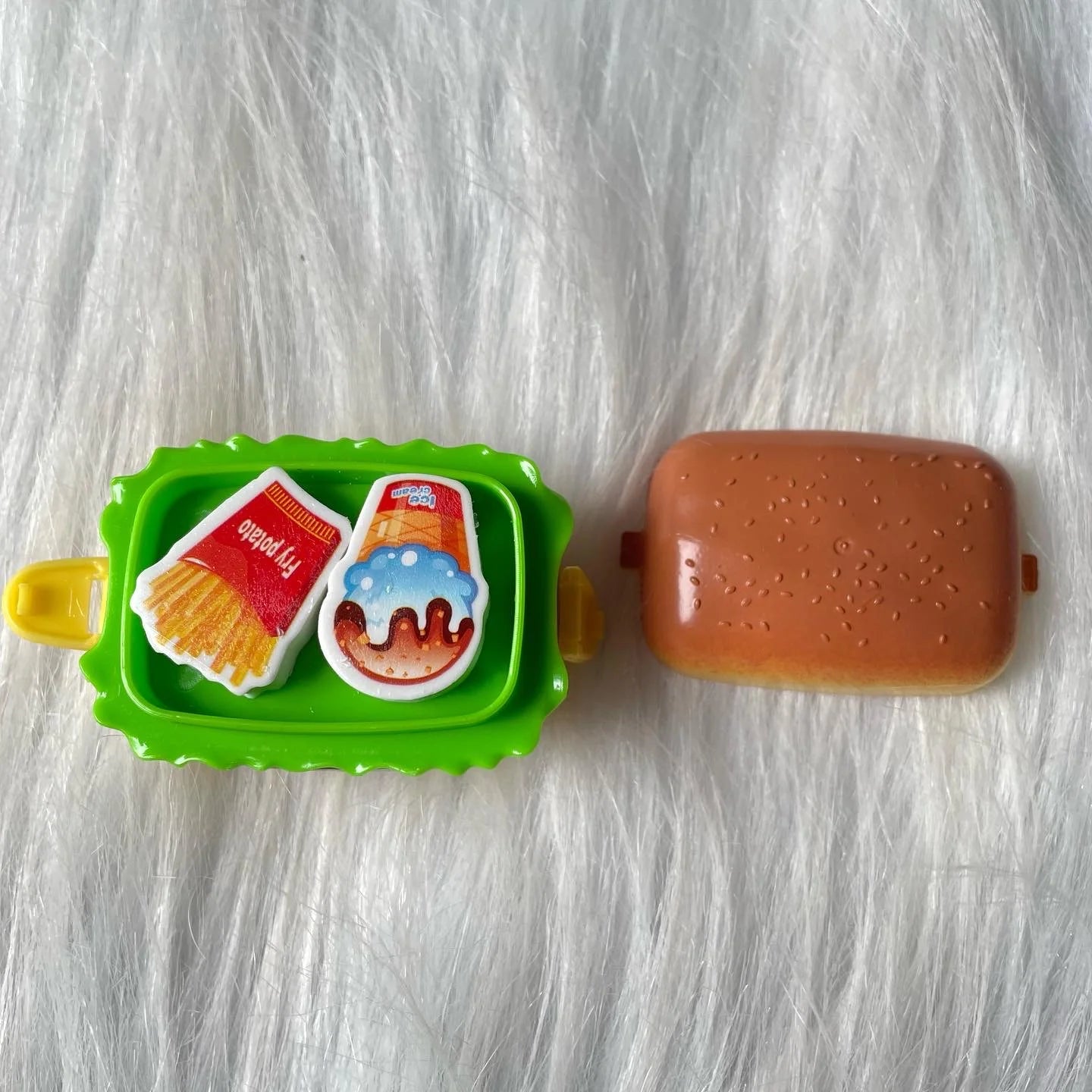 Burger shape eraser plus sharpener