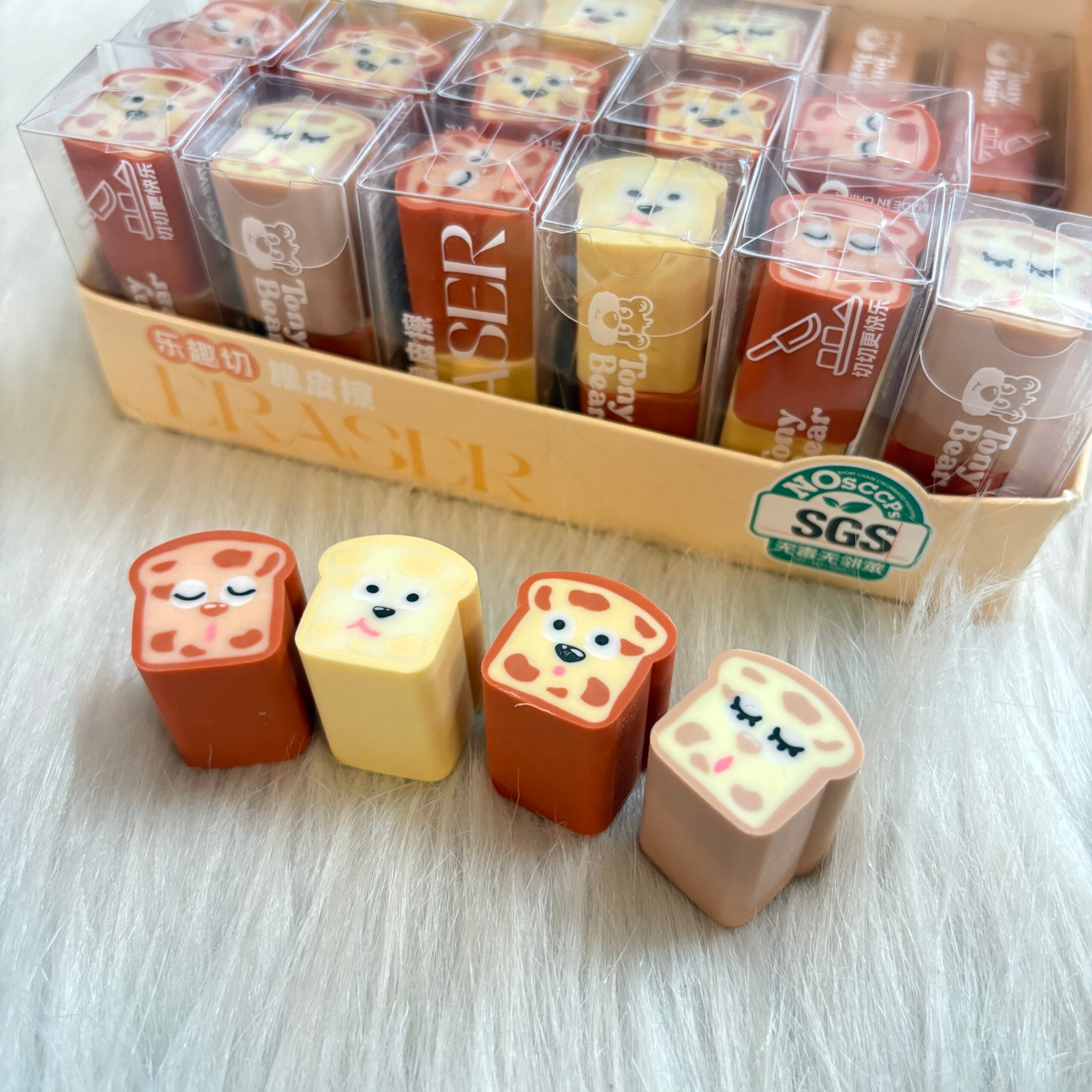 Bread erasers set of two