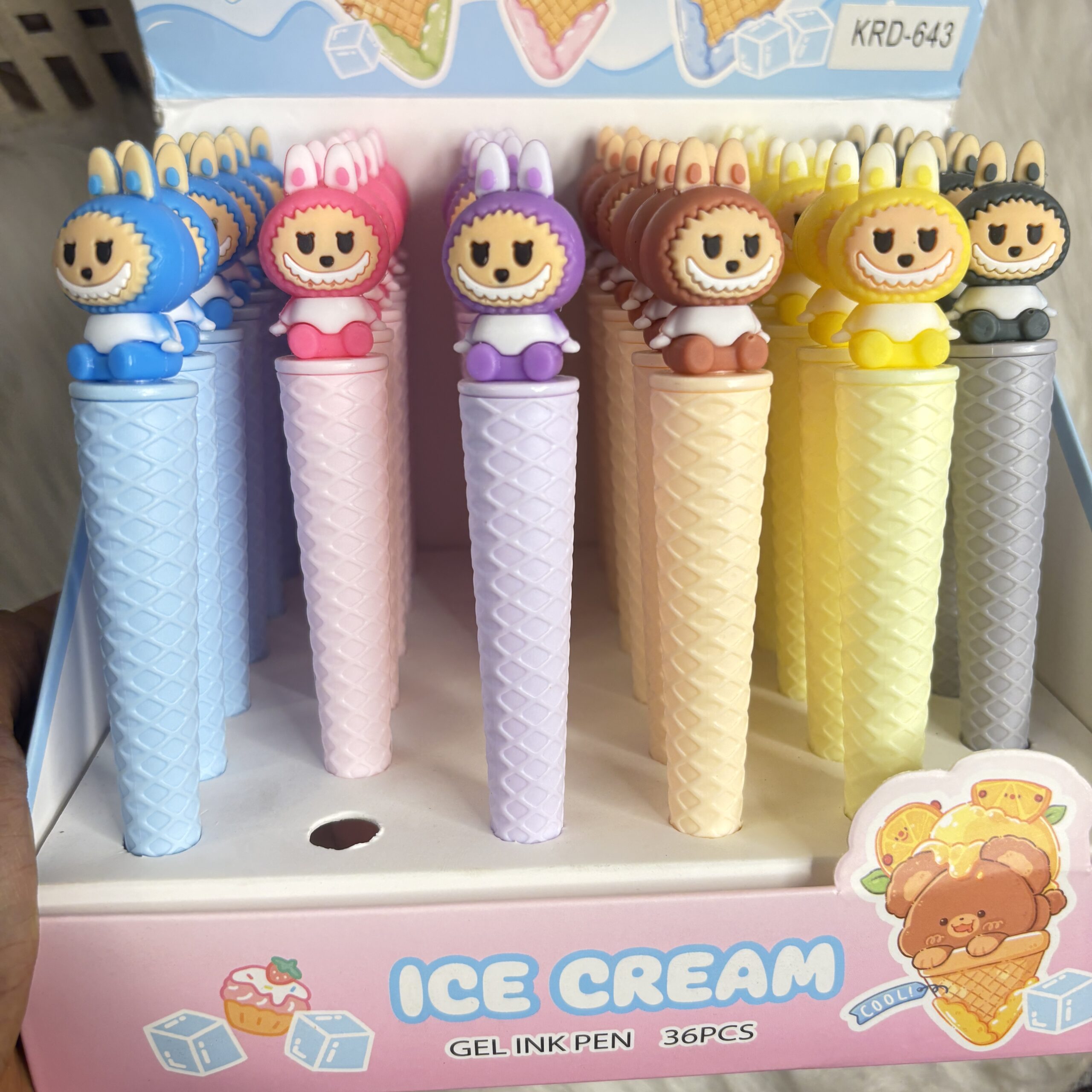 Labubu ice cream pen set of two