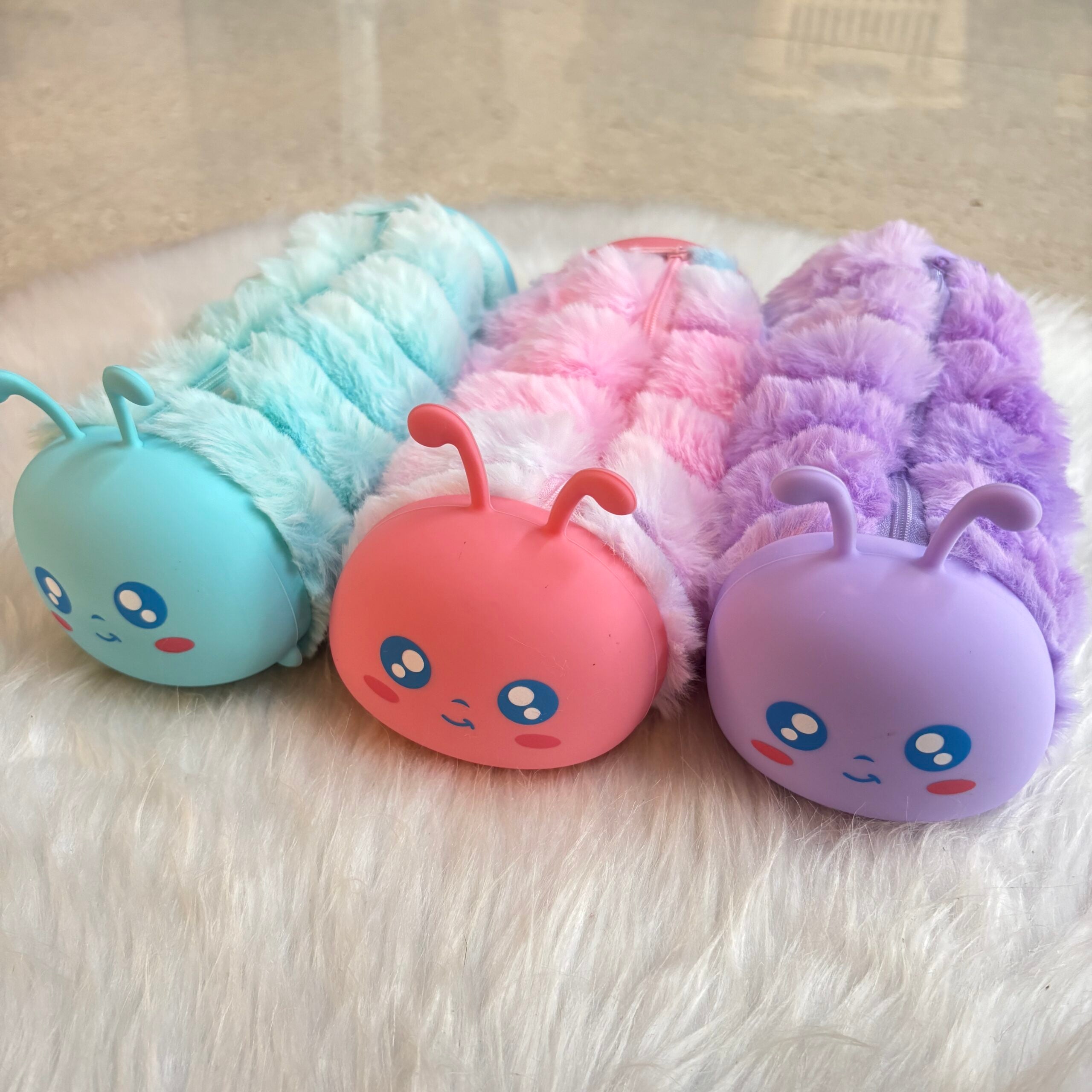 Caterpillar fur pouches