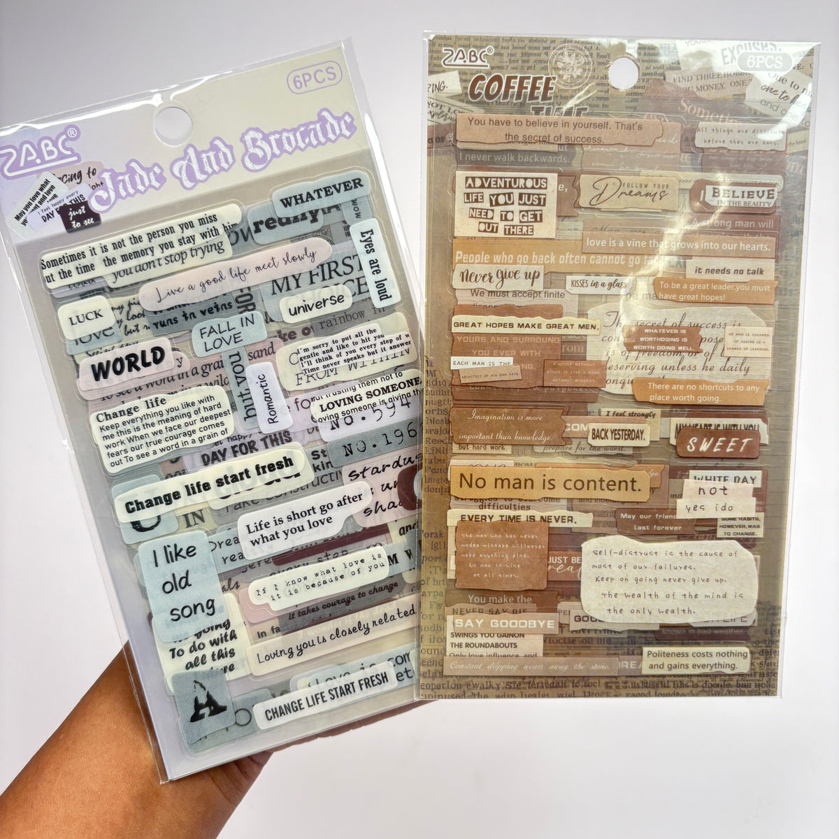 Journal stickers 6 pcs