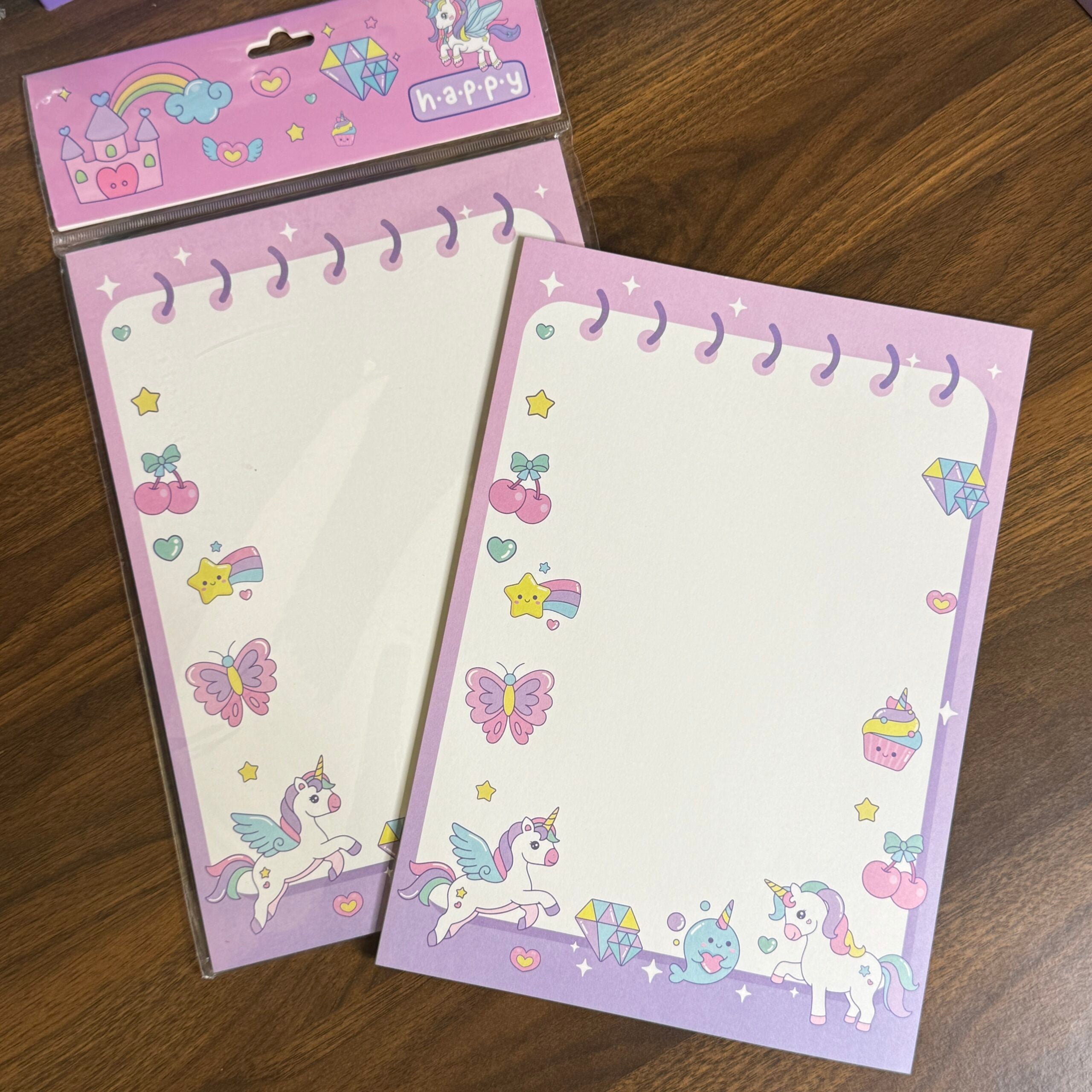 Unicorn to do list tear off sheets 40 sheets big size