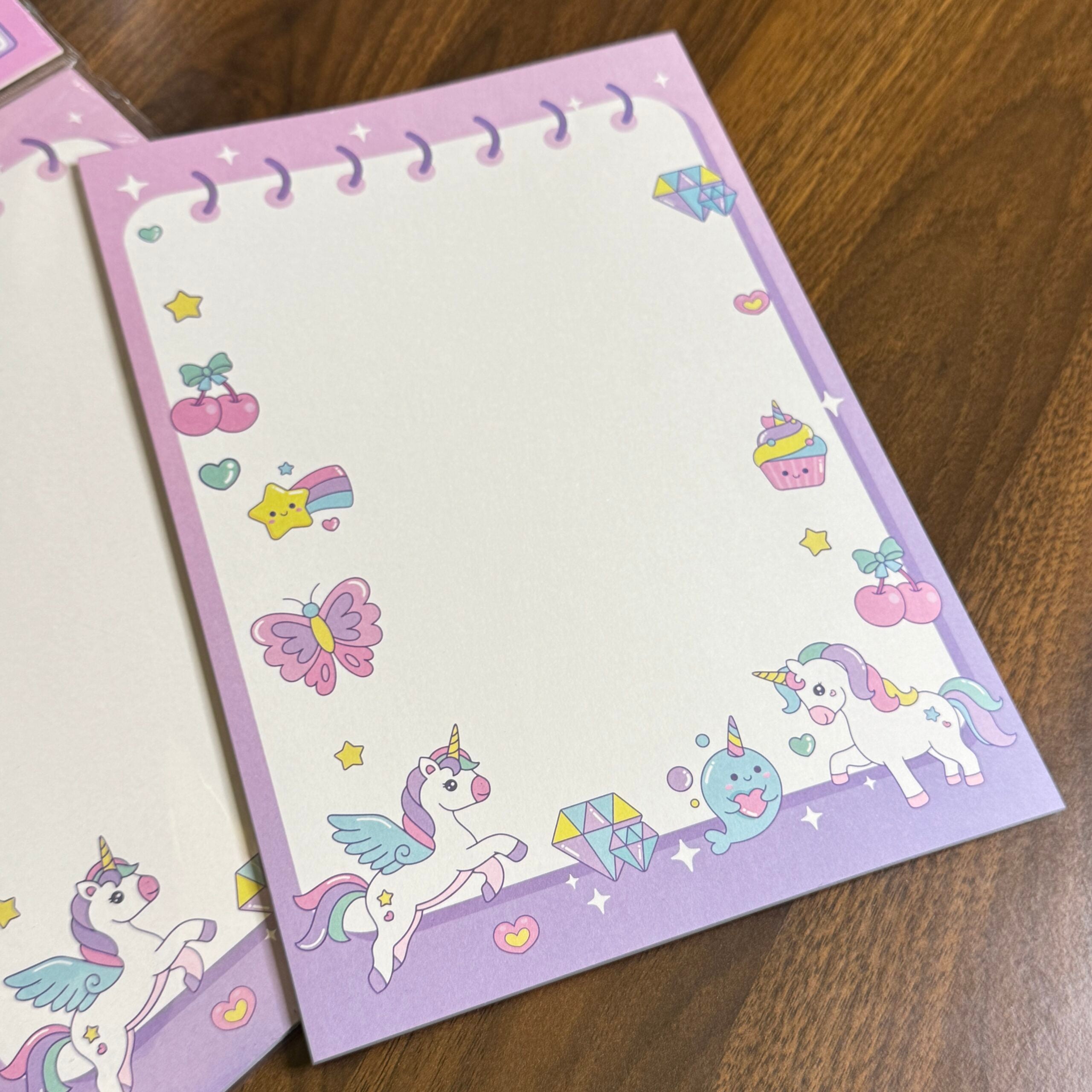 Unicorn to do list tear off sheets 40 sheets big size