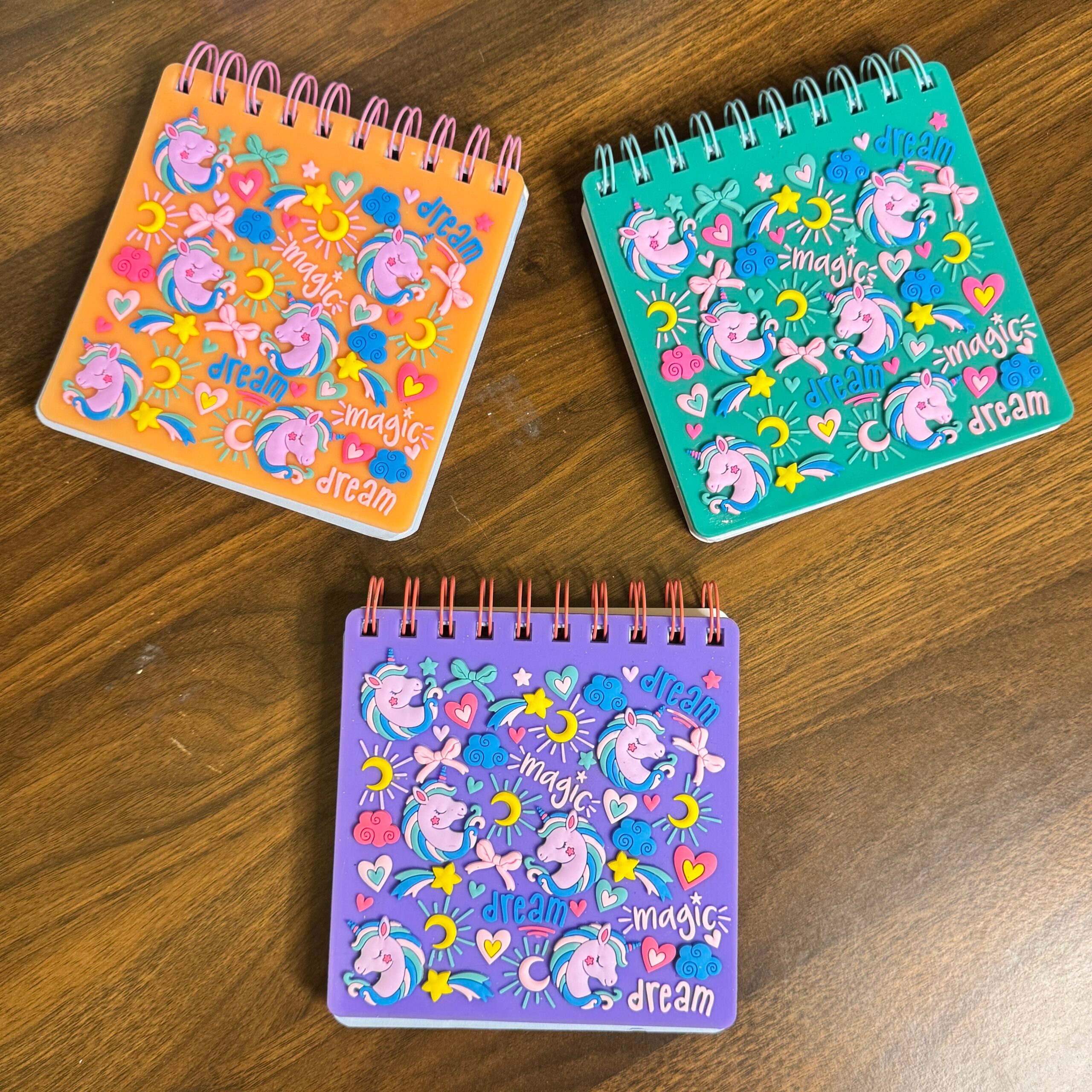 Holographic silicone unicorn notepads