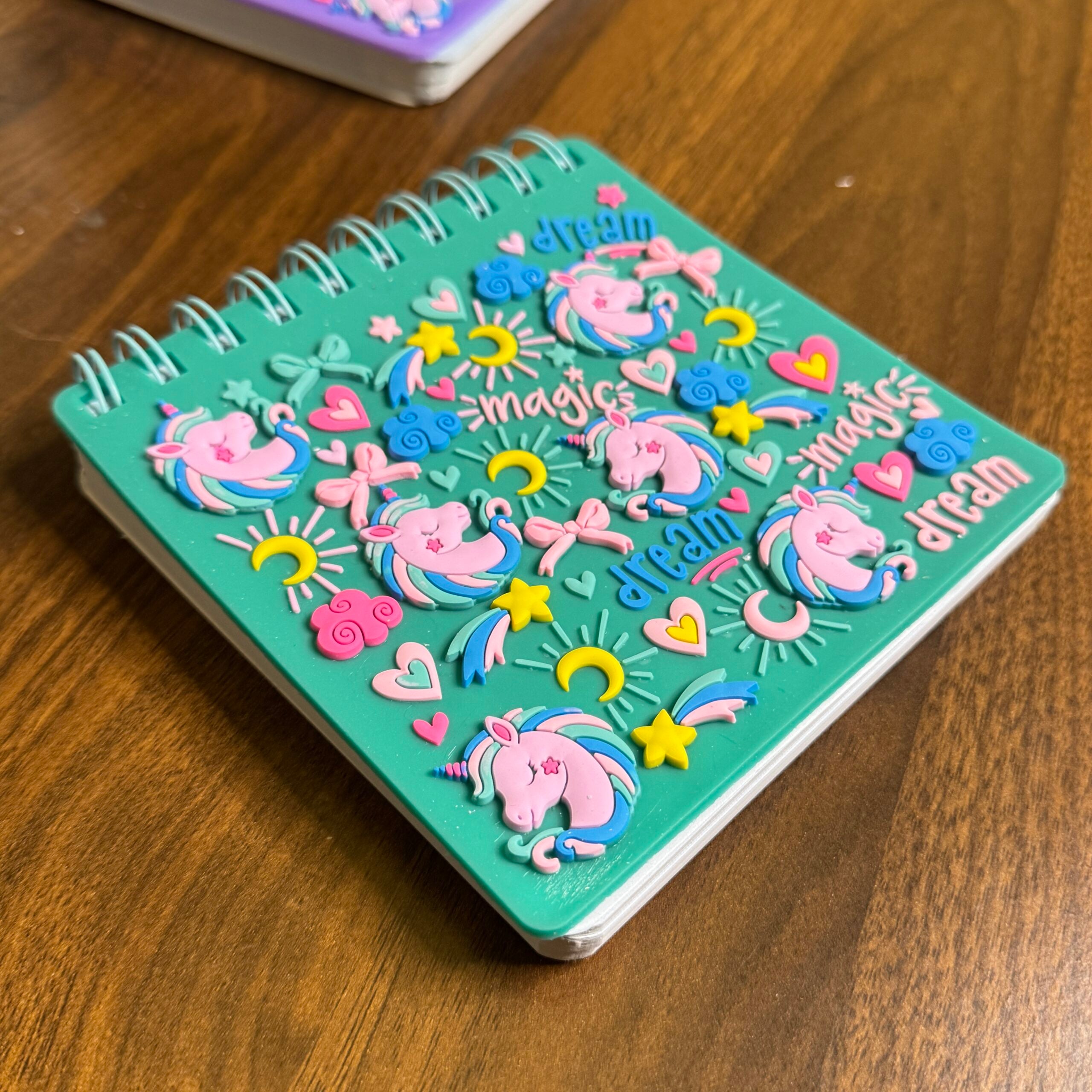 Holographic silicone unicorn notepads