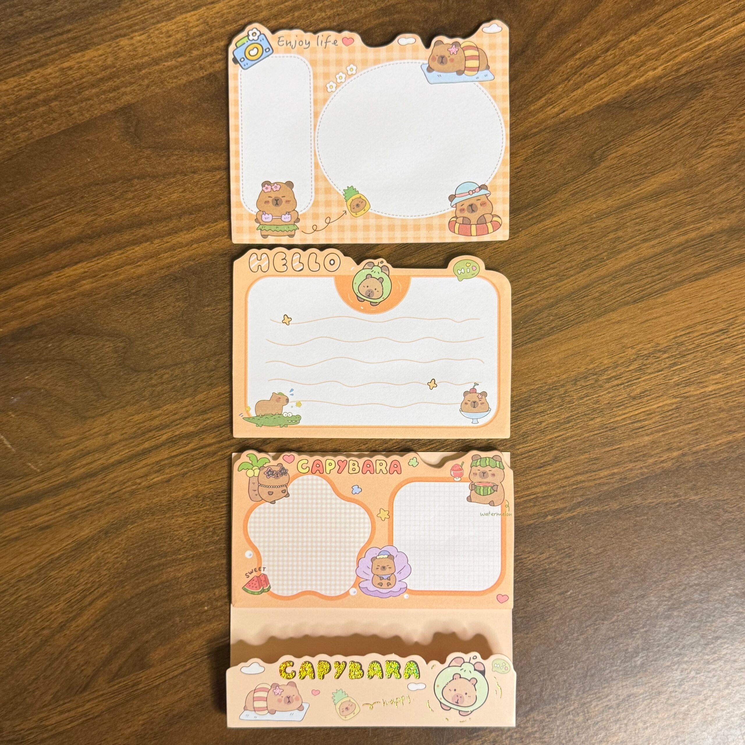 Capybara 3 layer sticky notes random