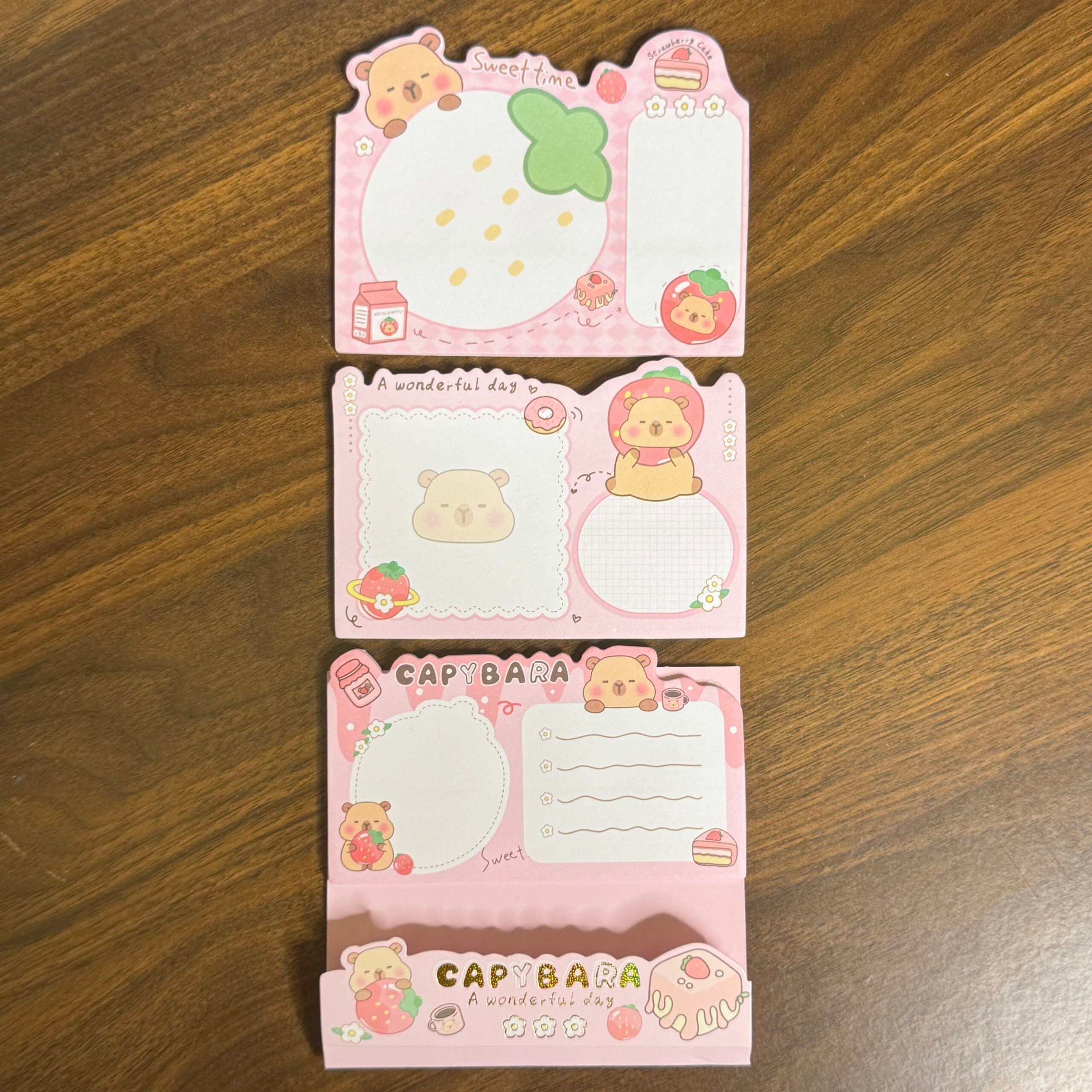 Capybara 3 layer sticky notes random