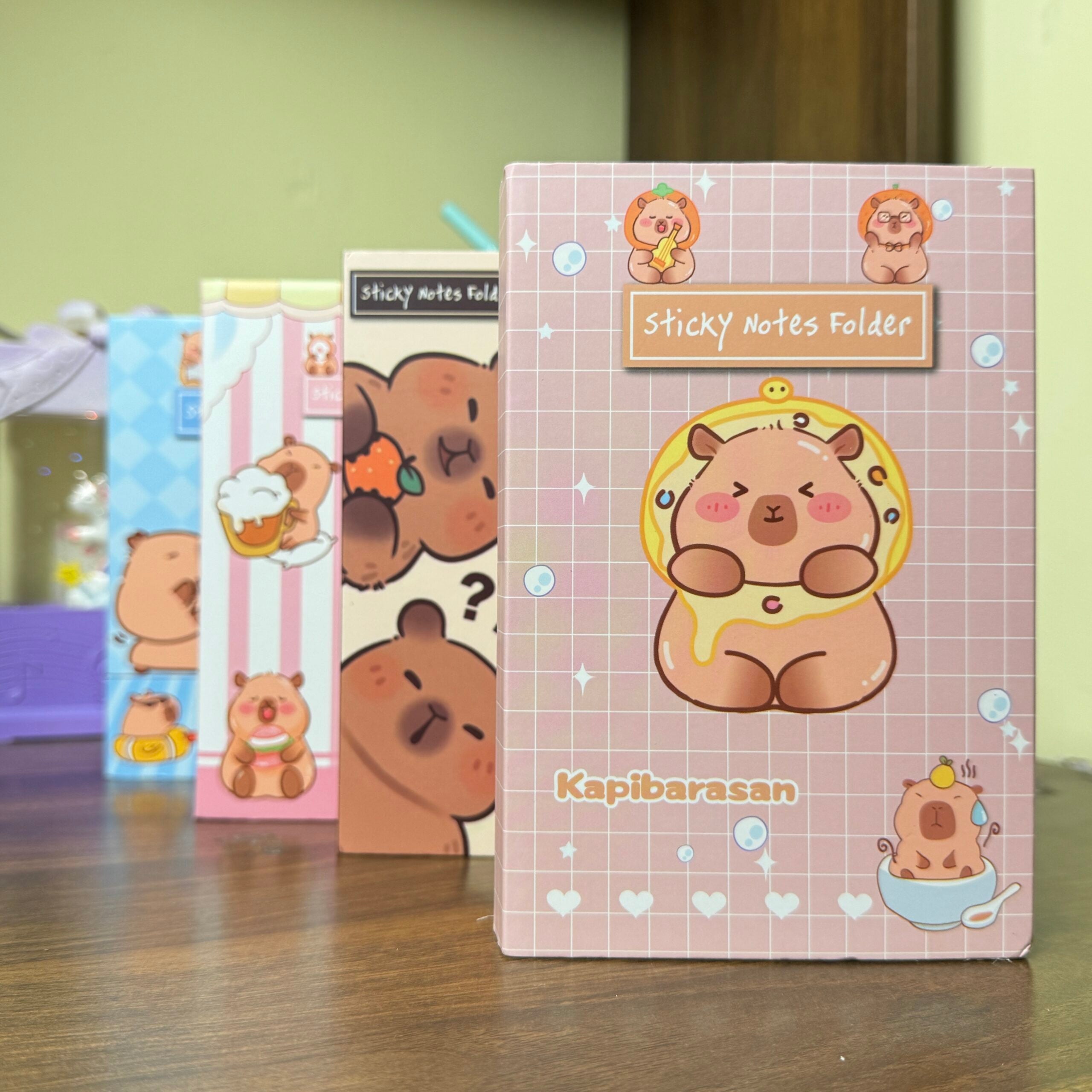 Capybara sticky note book with over 450 sheets