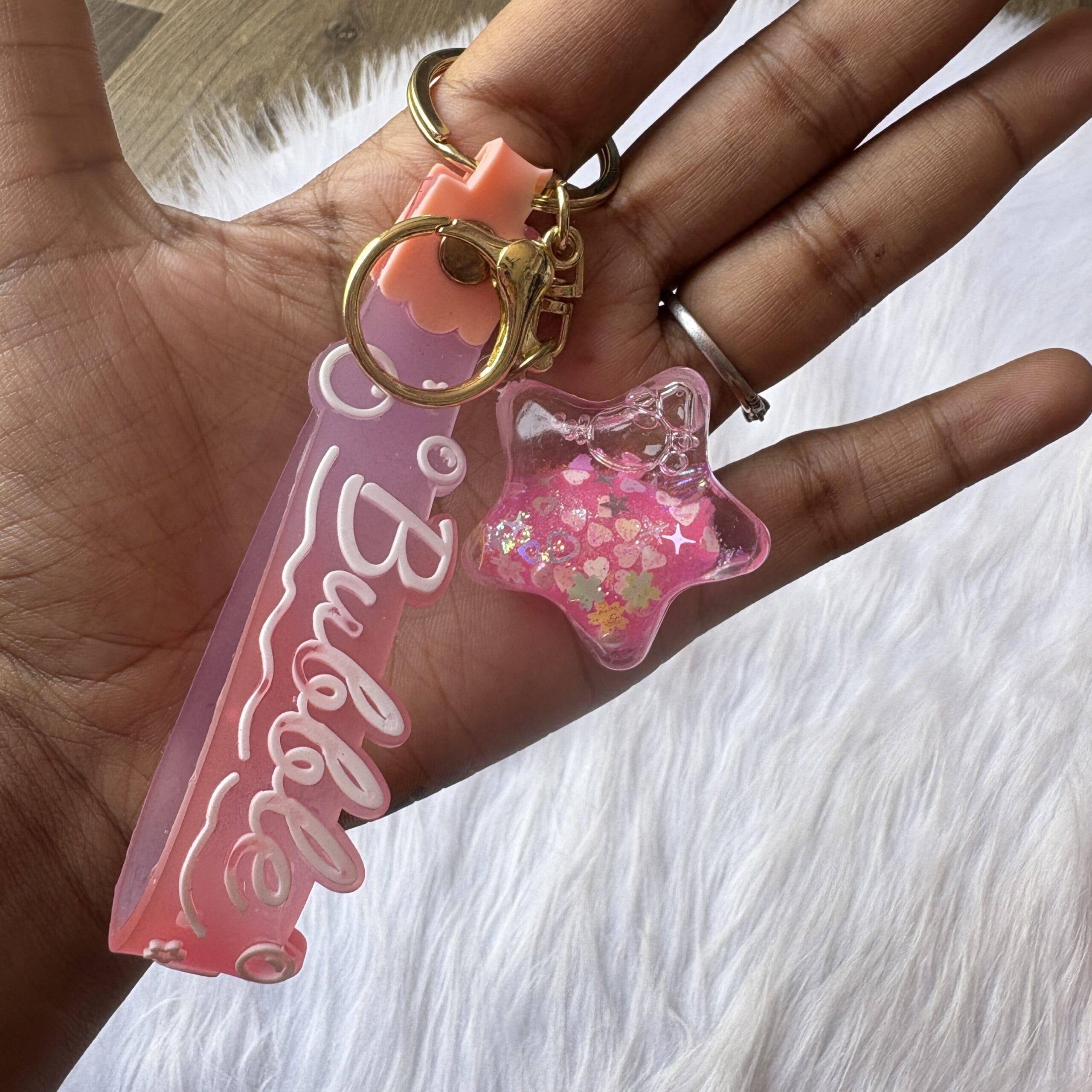 Water Glitter Keychain