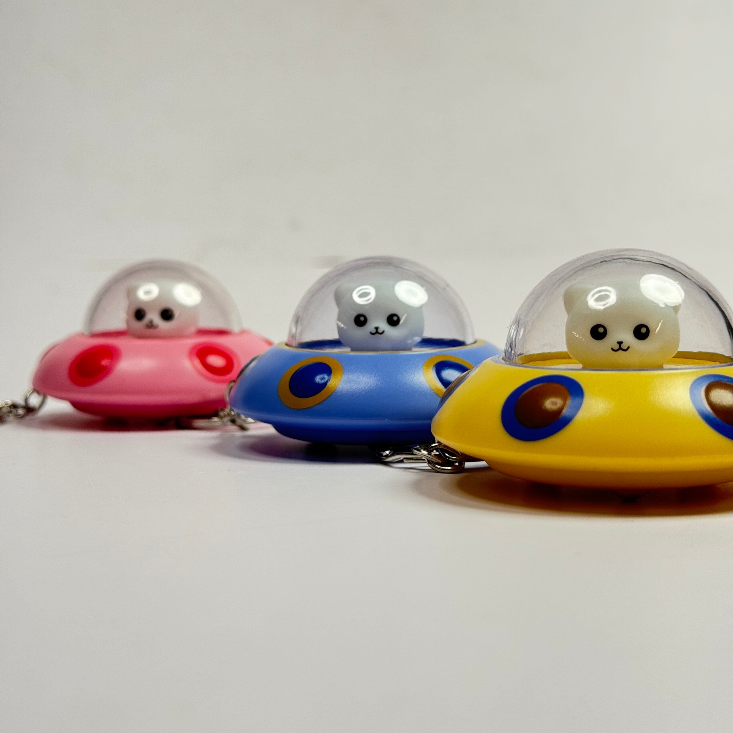 Cat UFO Light Keychain