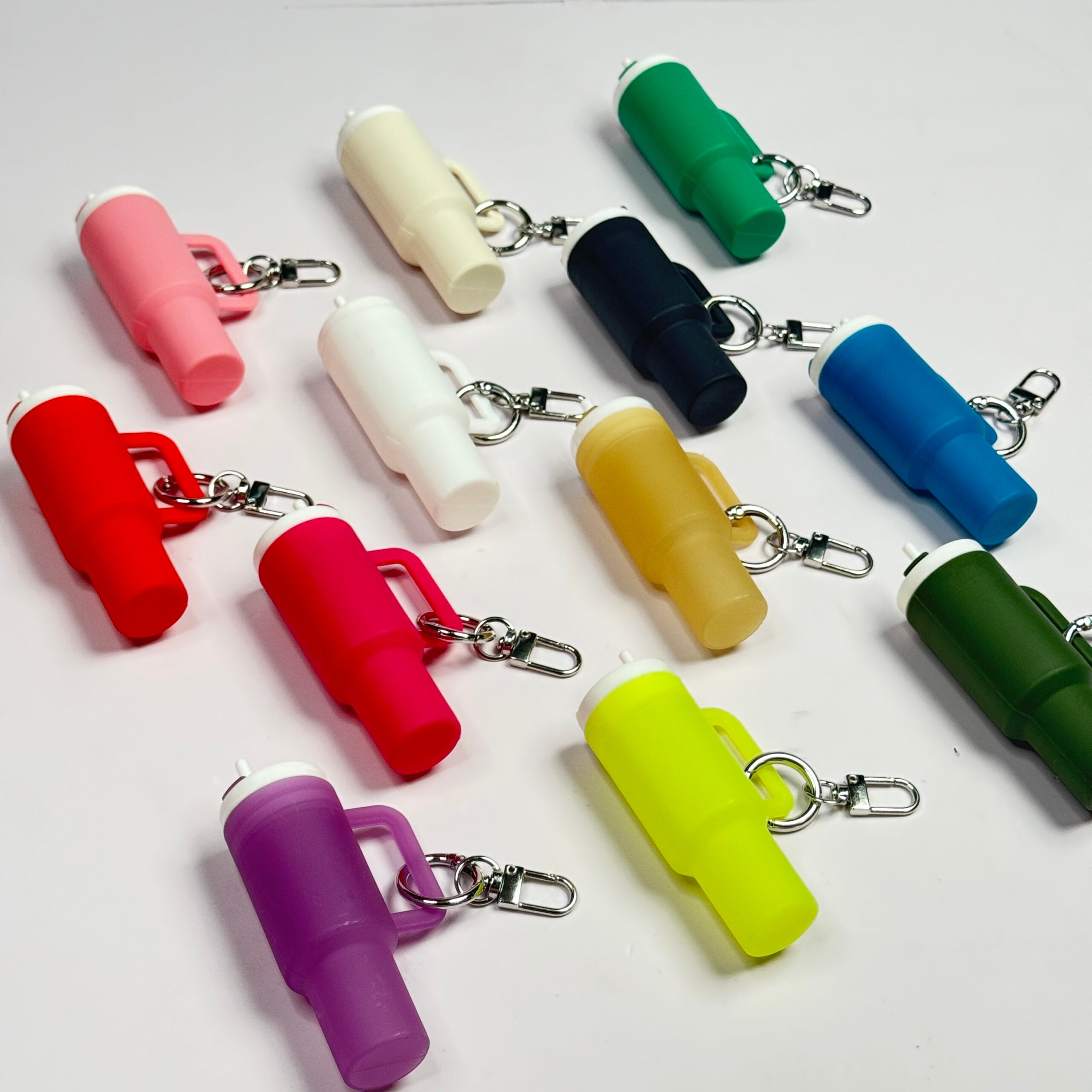 Solid Color Mini Stanley Tumbler Keychain (Lipstick Holder)
