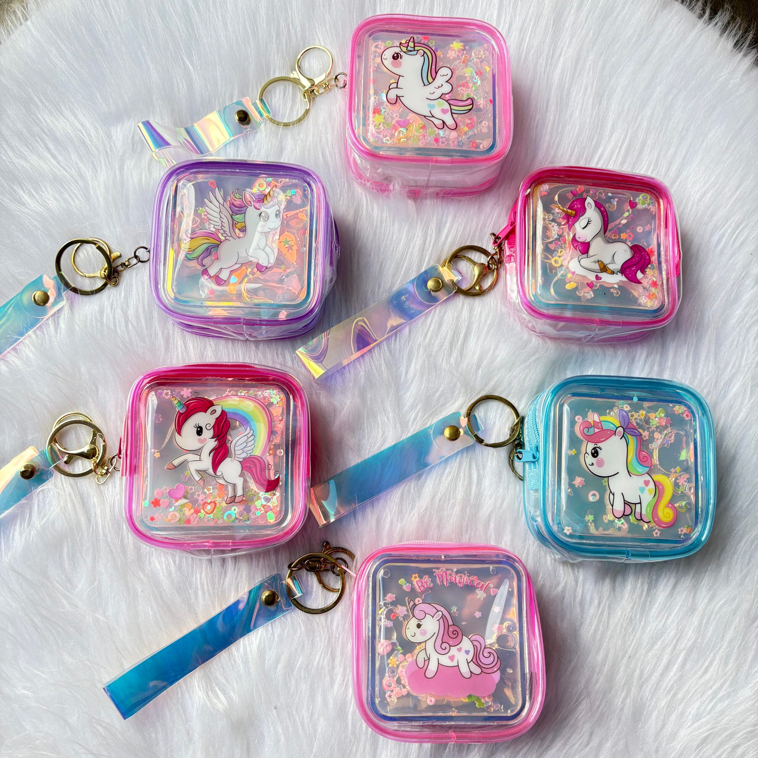 Unicorn Water Glitter Coin Pouch