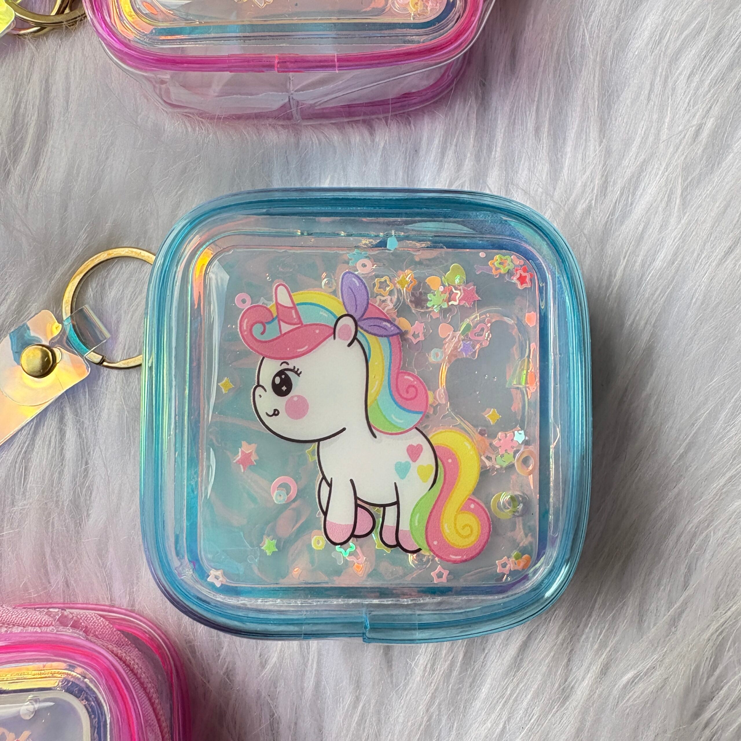 Unicorn Water Glitter Coin Pouch