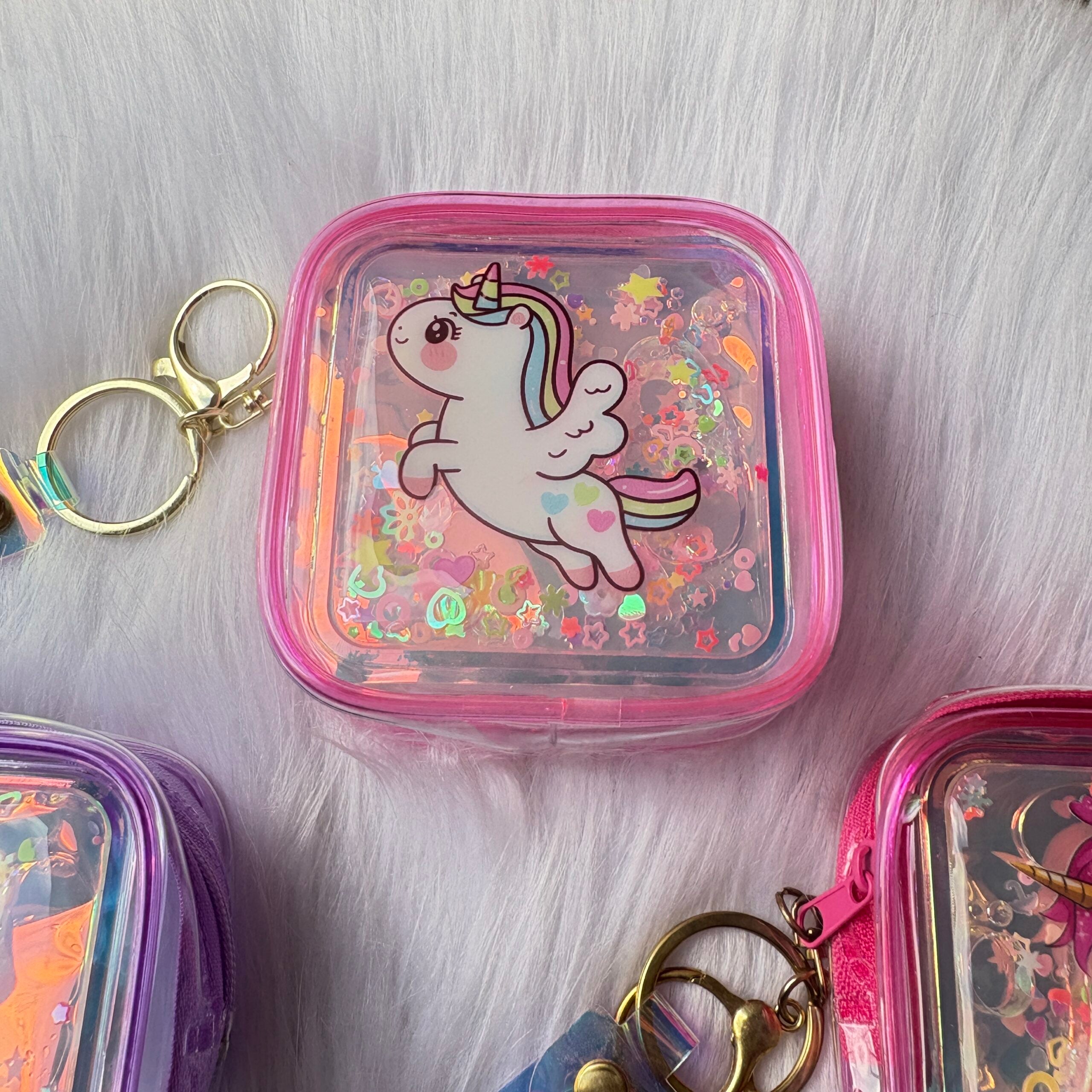 Unicorn Water Glitter Coin Pouch