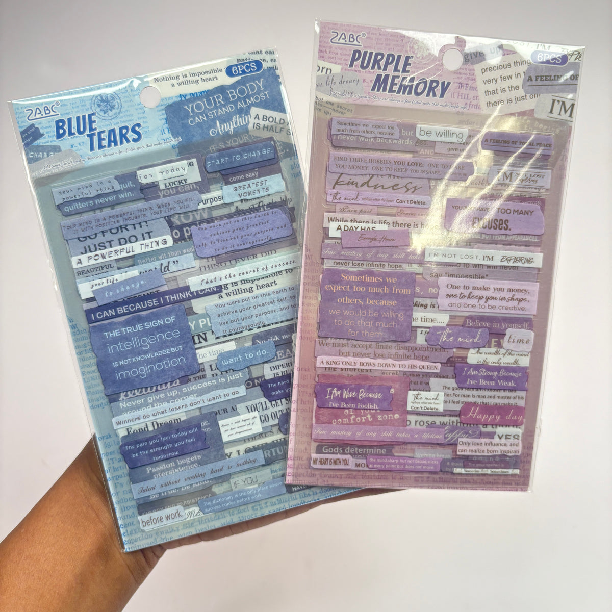 Journal stickers 6 pcs