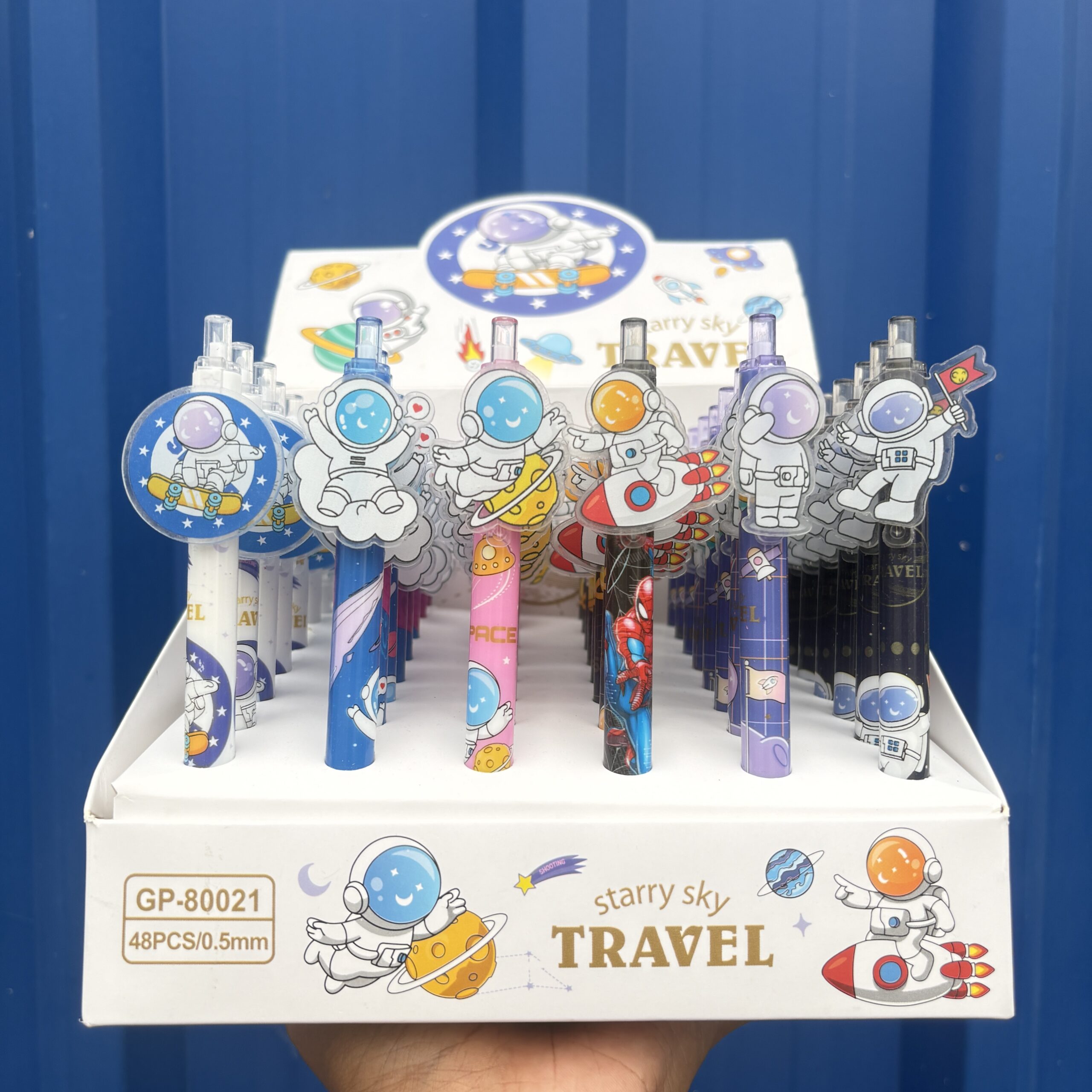Space theme click type pen set of two