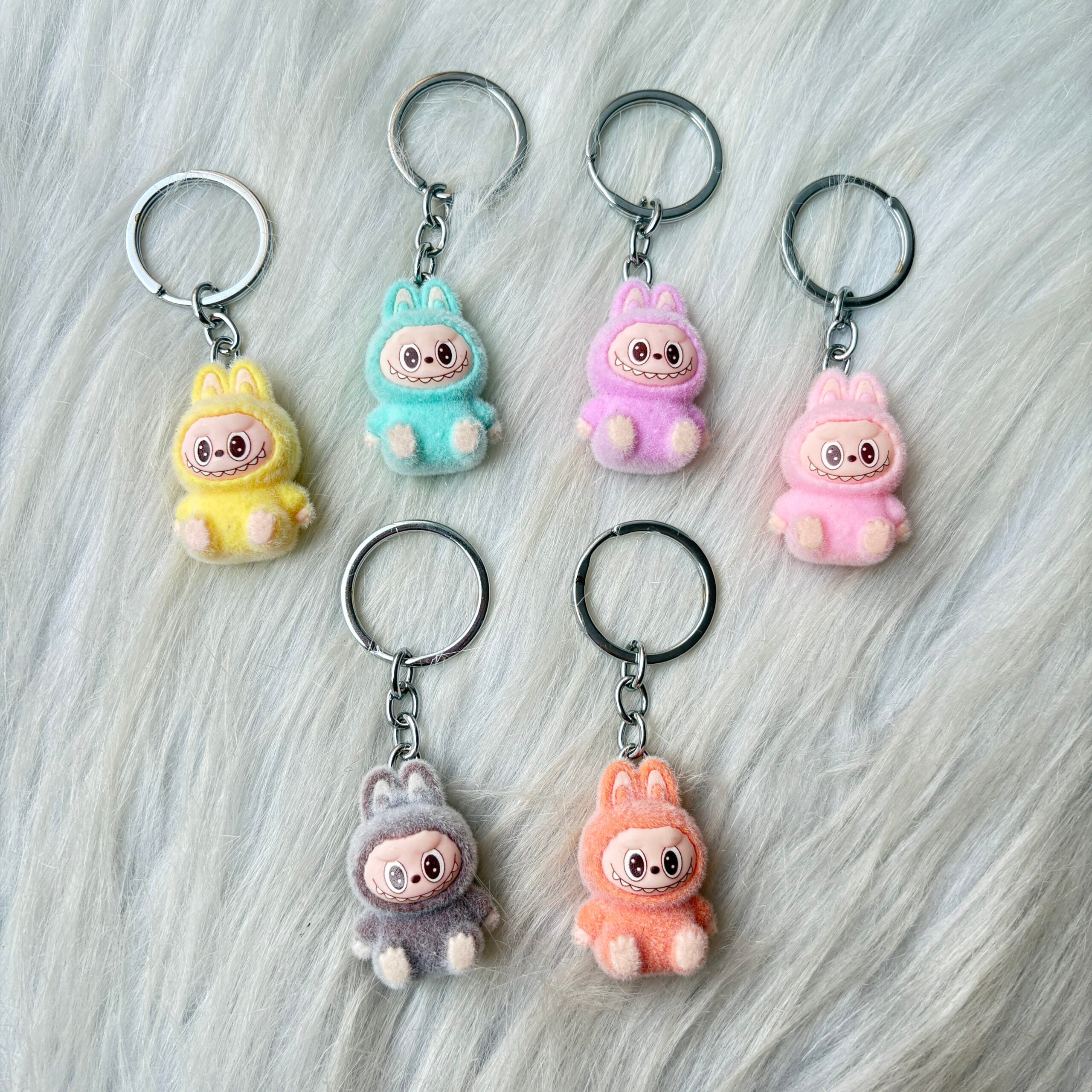 Labubu fur premium quality keychain random