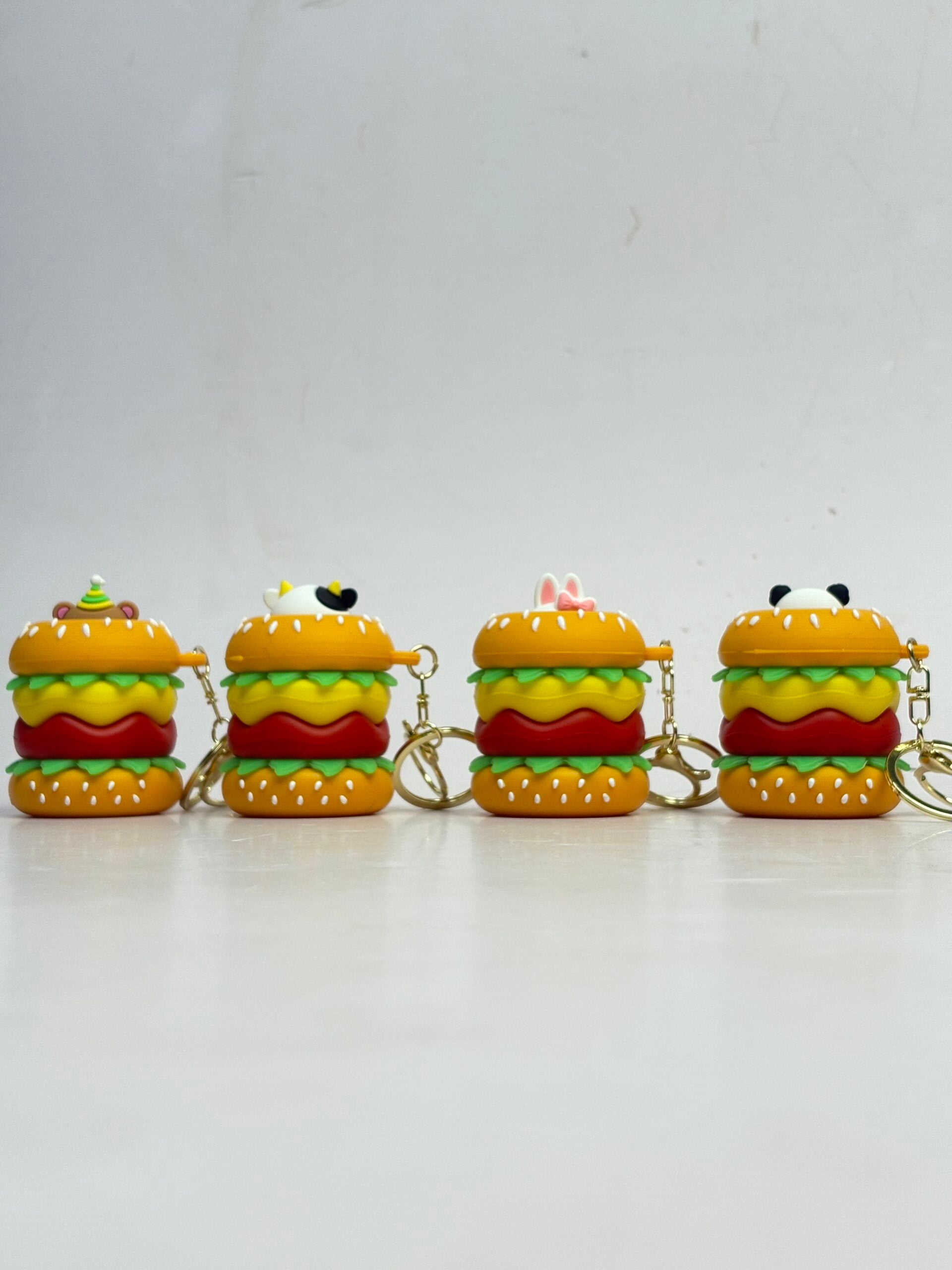 Premium pop-up burger keychain