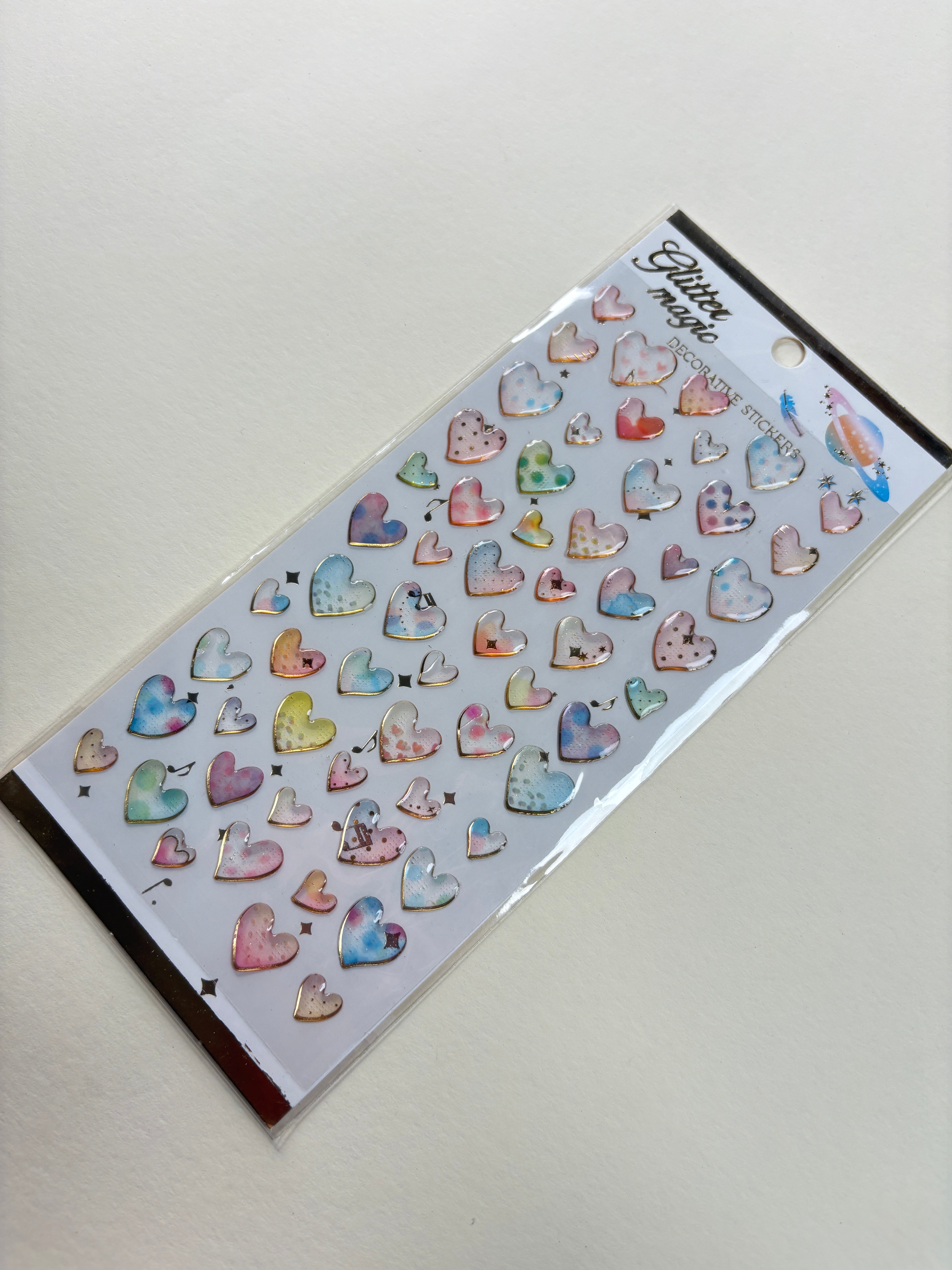Glitter magic sticker