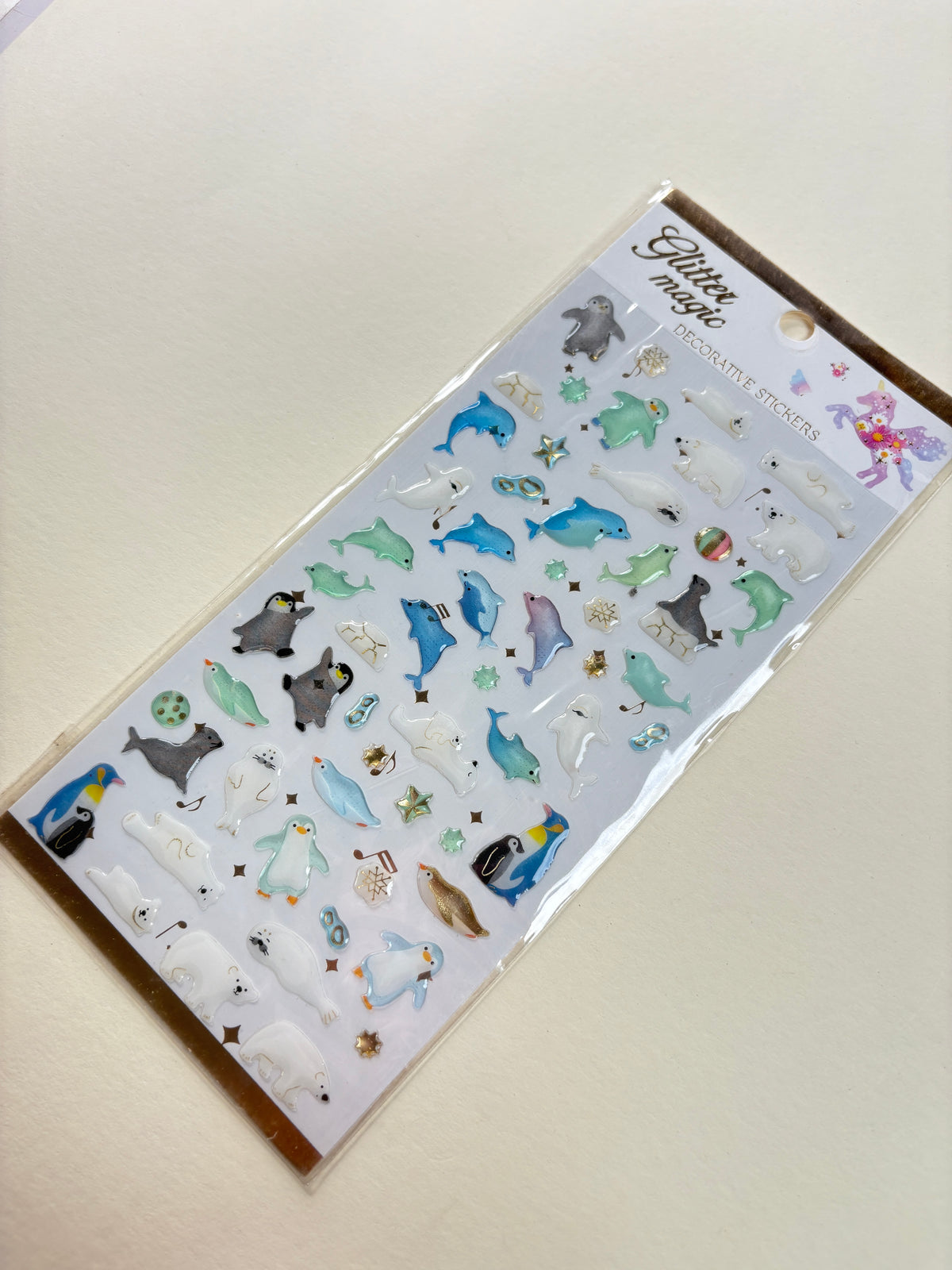 Glitter magic sticker