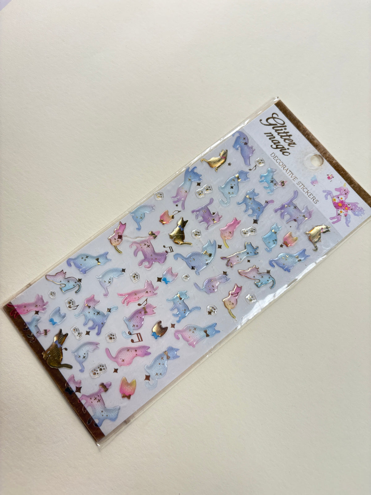 Glitter magic sticker