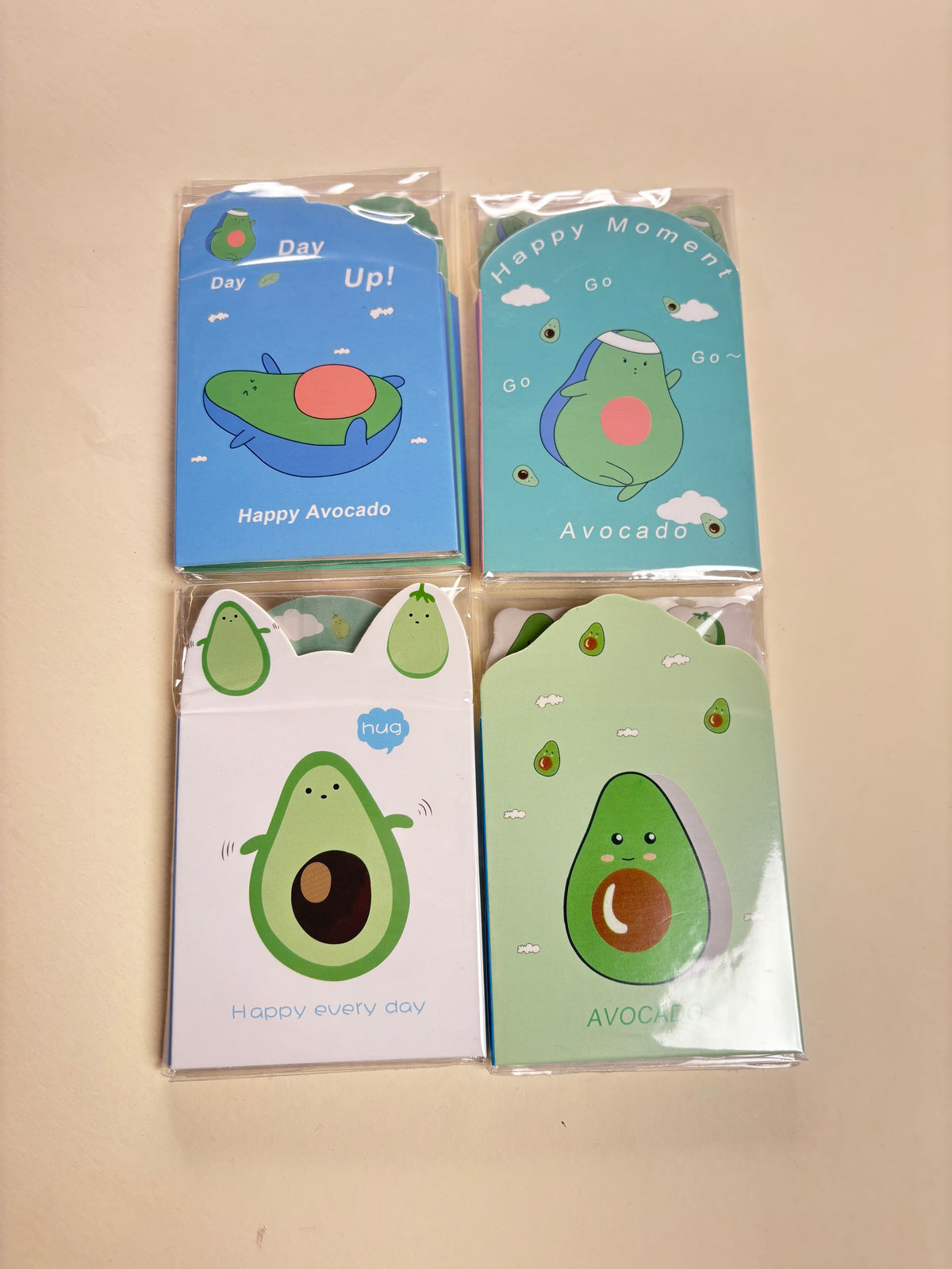 Happy avocado sticky note