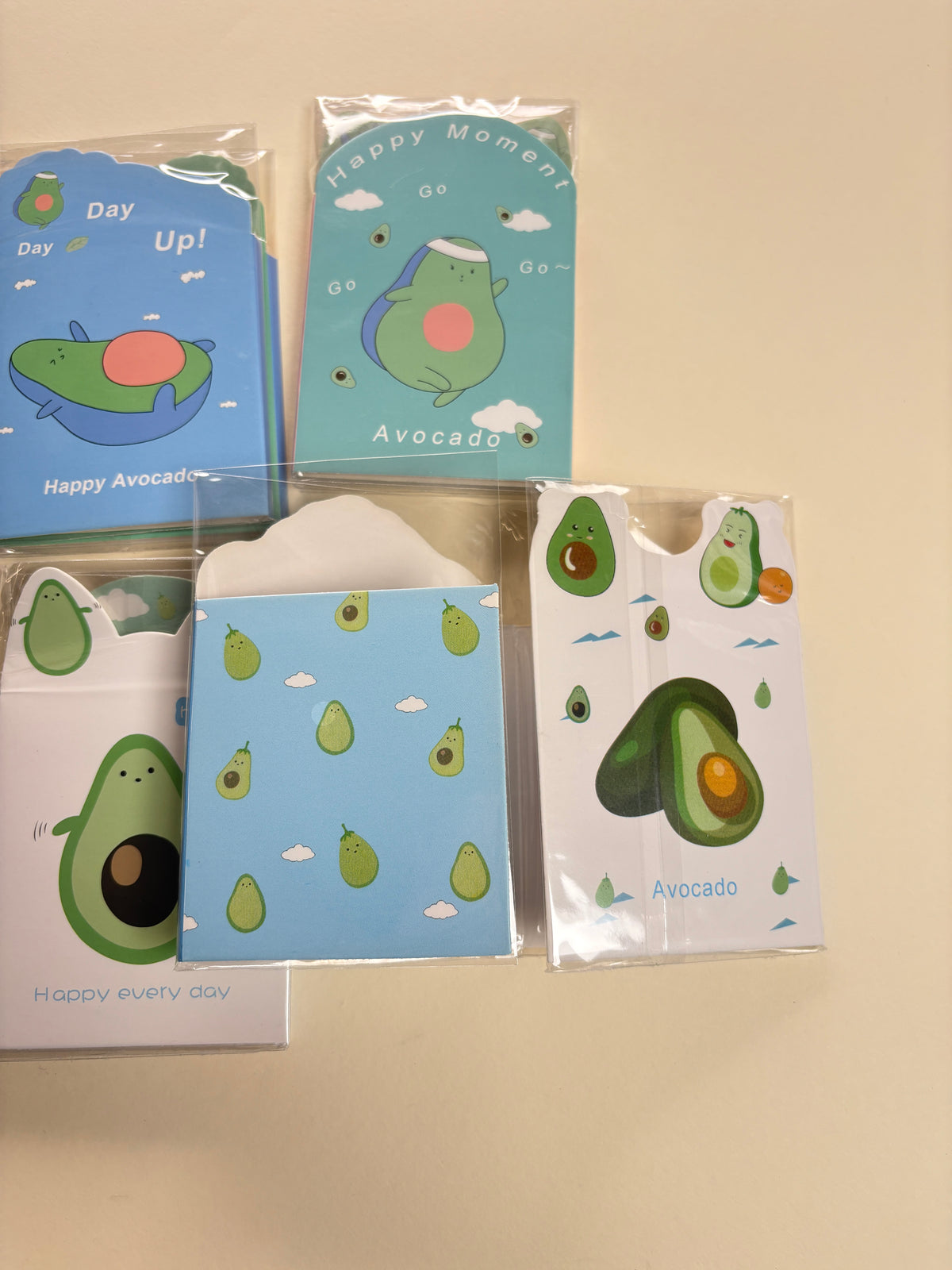 Happy avocado sticky note