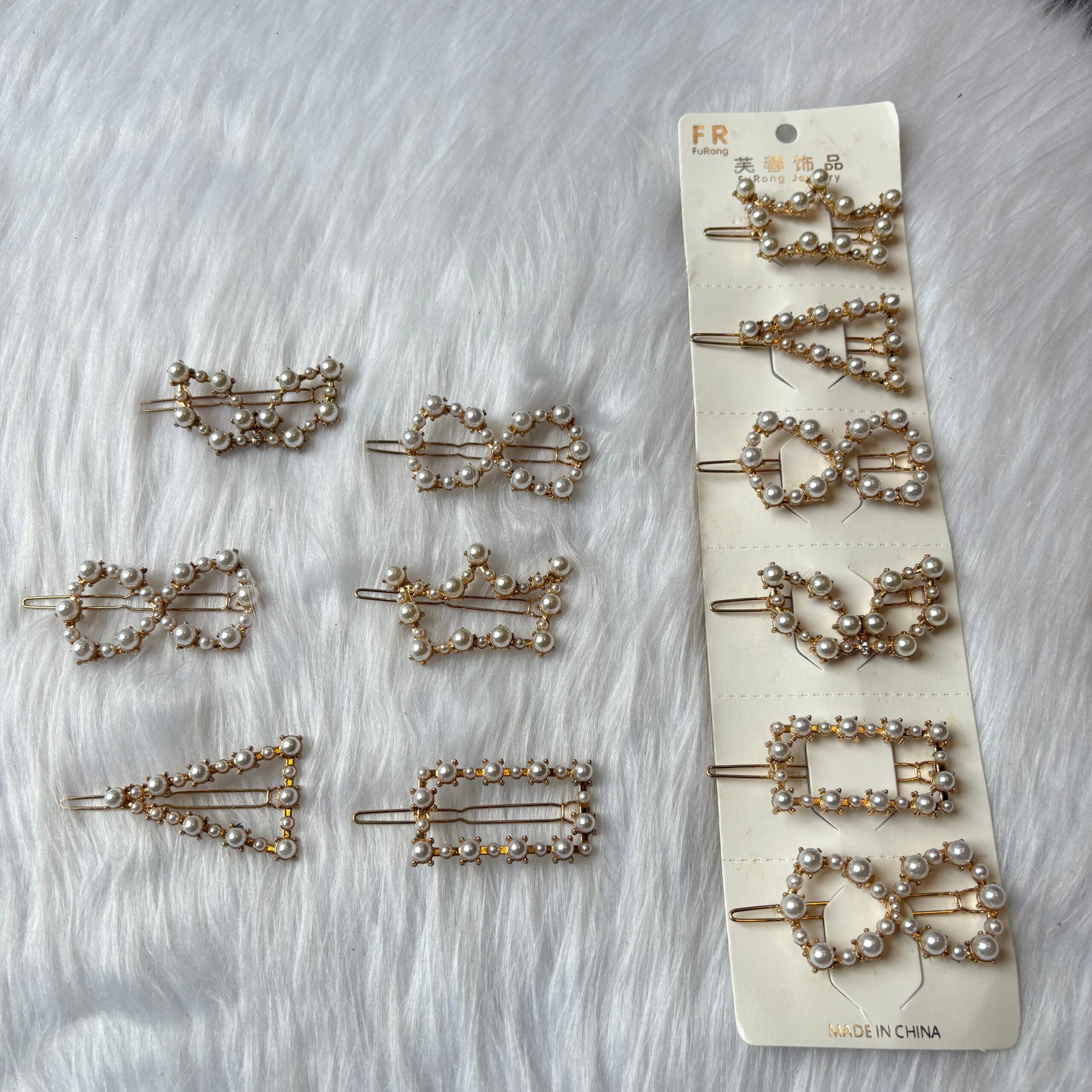 Cute pearl Korean pins on sale random