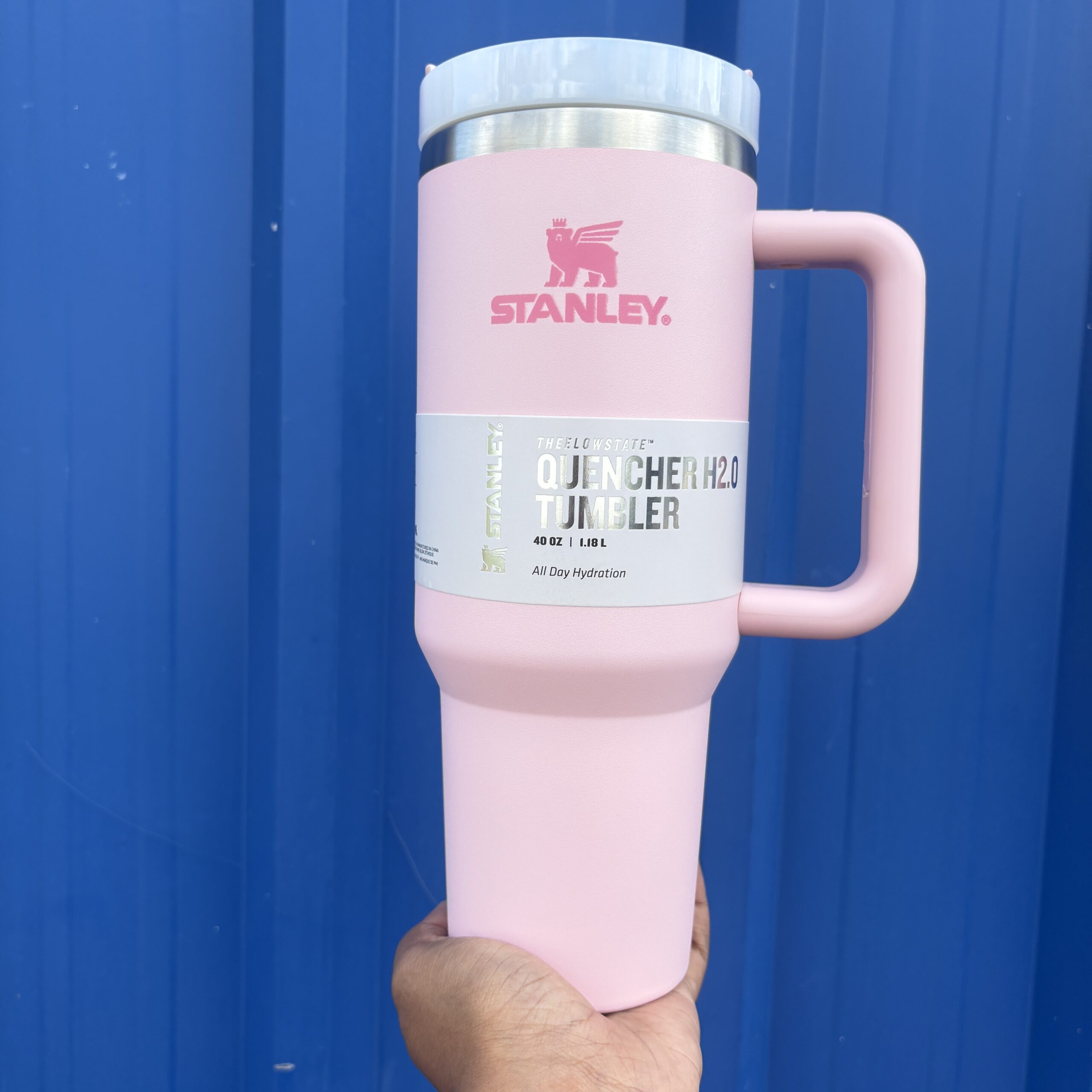 Pink Stanley with straw