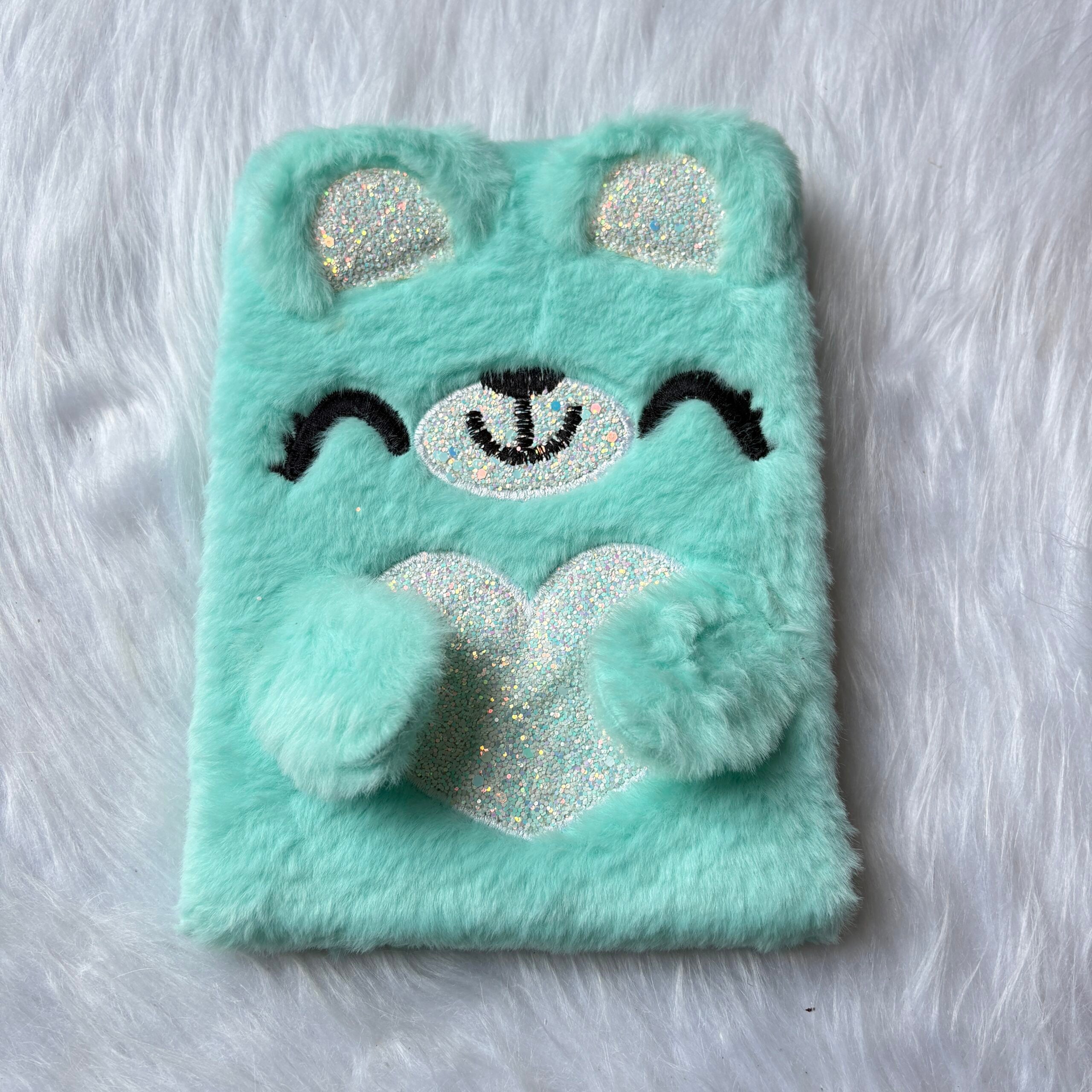 Cute bear fur diary A5 size