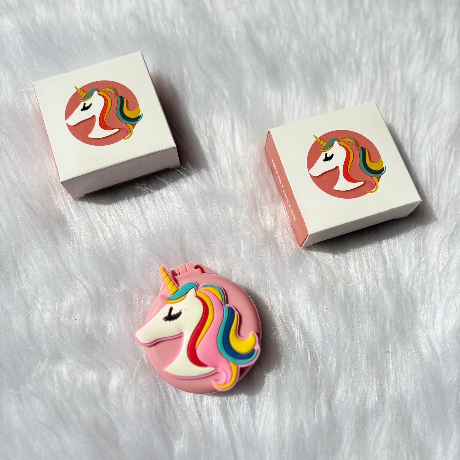 Unicorn Pocket Mirror With Comb