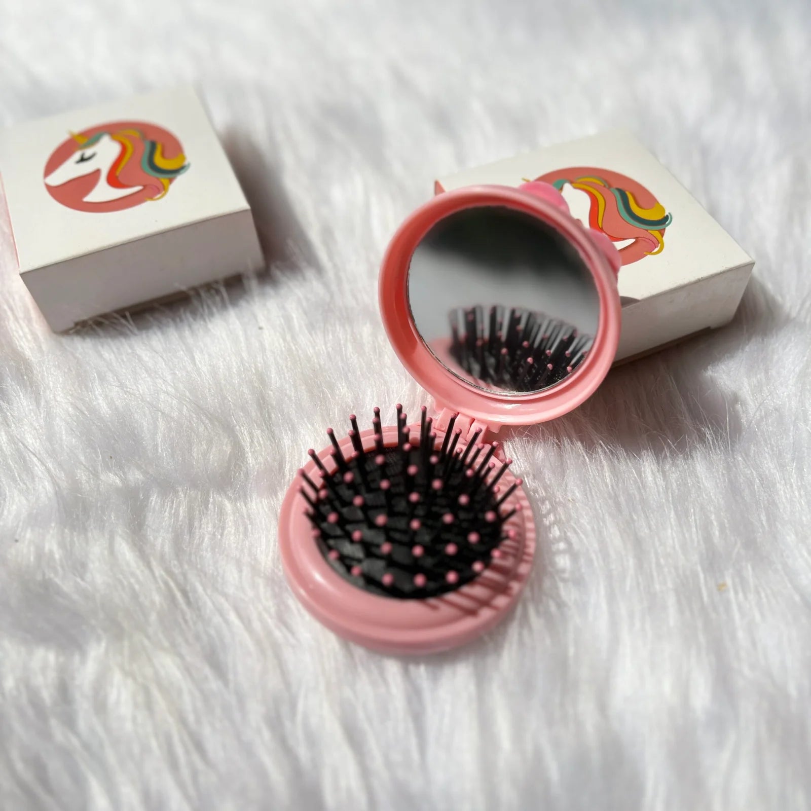 Unicorn Pocket Mirror With Comb