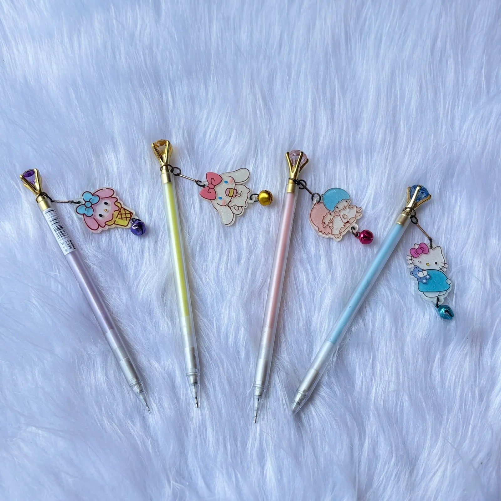 Premium diamond studded keychain pencils with charm 0.7 mm