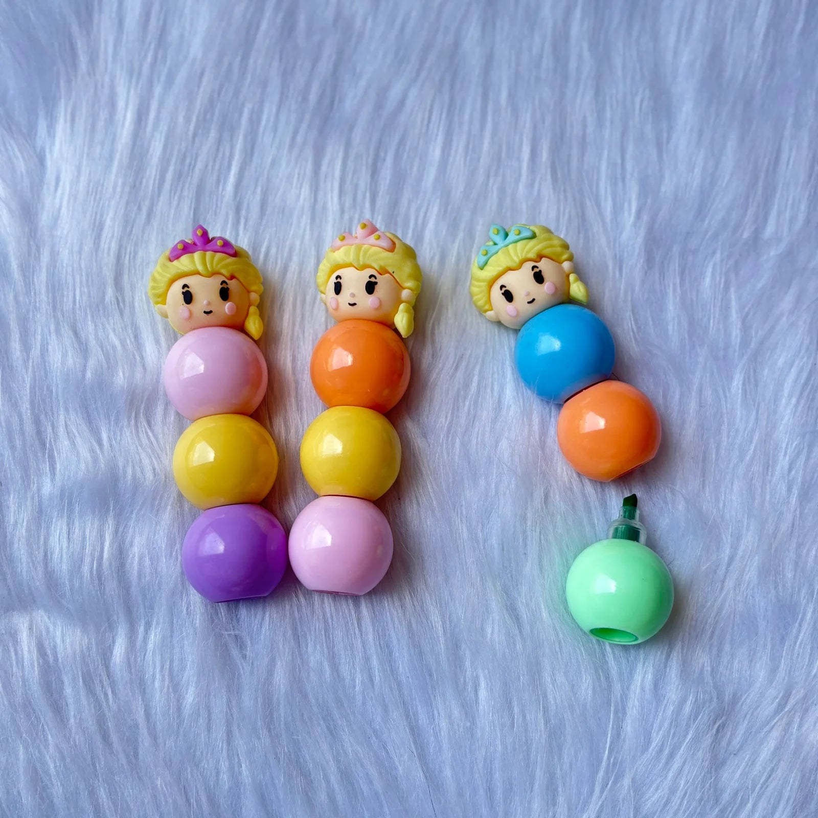 Princess theme premium 3in1 bubble highlighter (random)