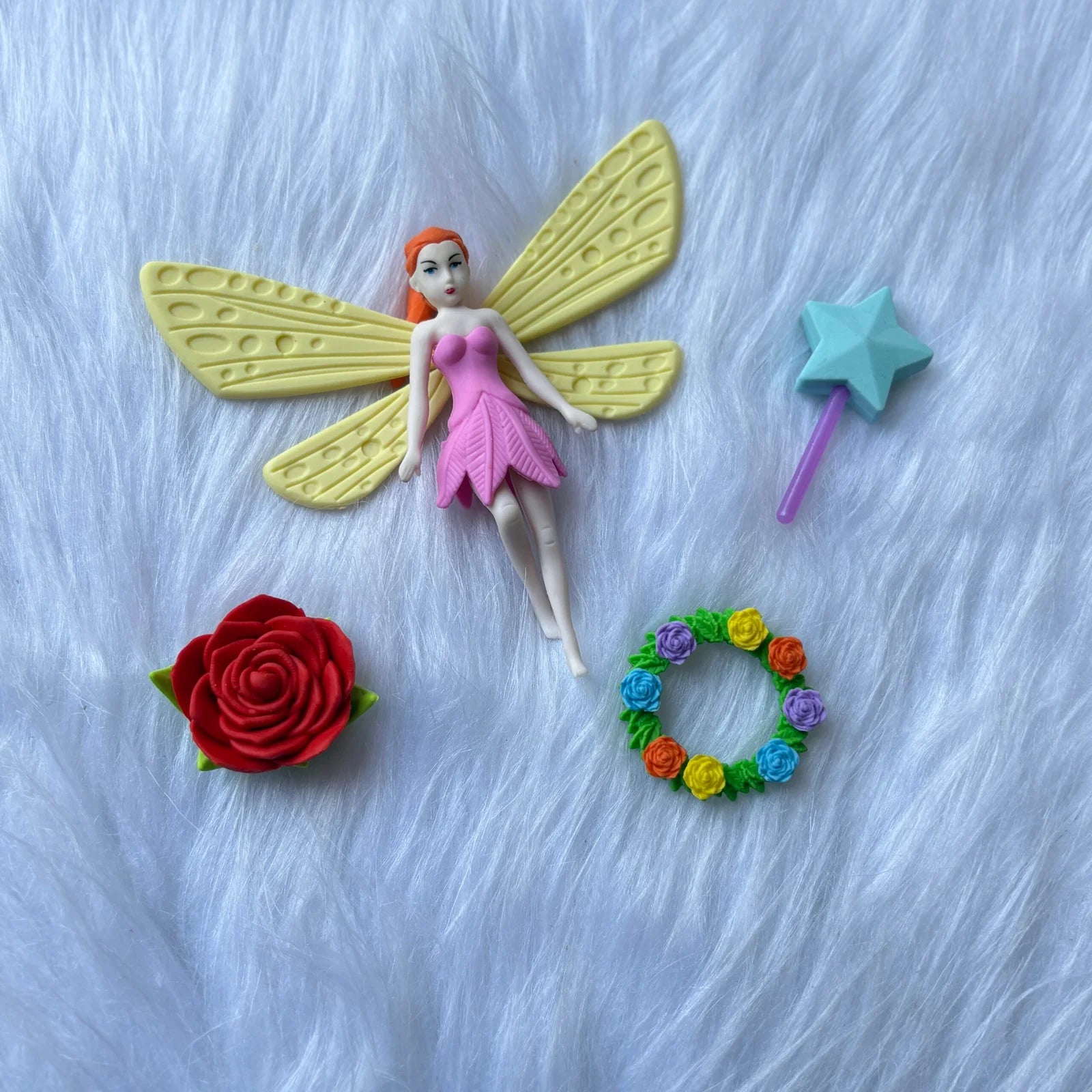 Premium quality fairy theme eraser set