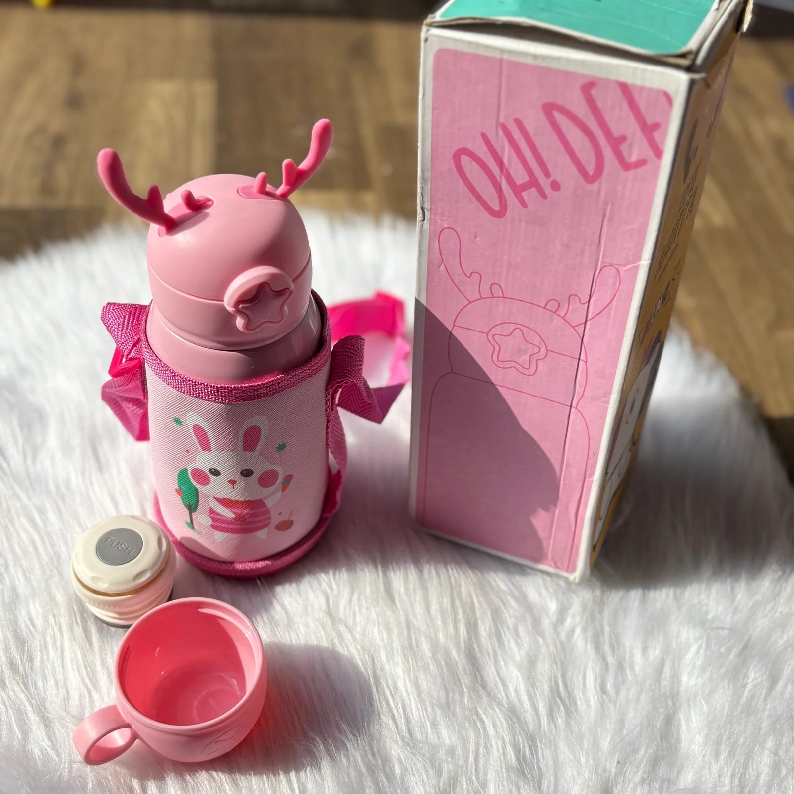 Premium Dual cap hot and cold sipper flask bottle approx 600 ml