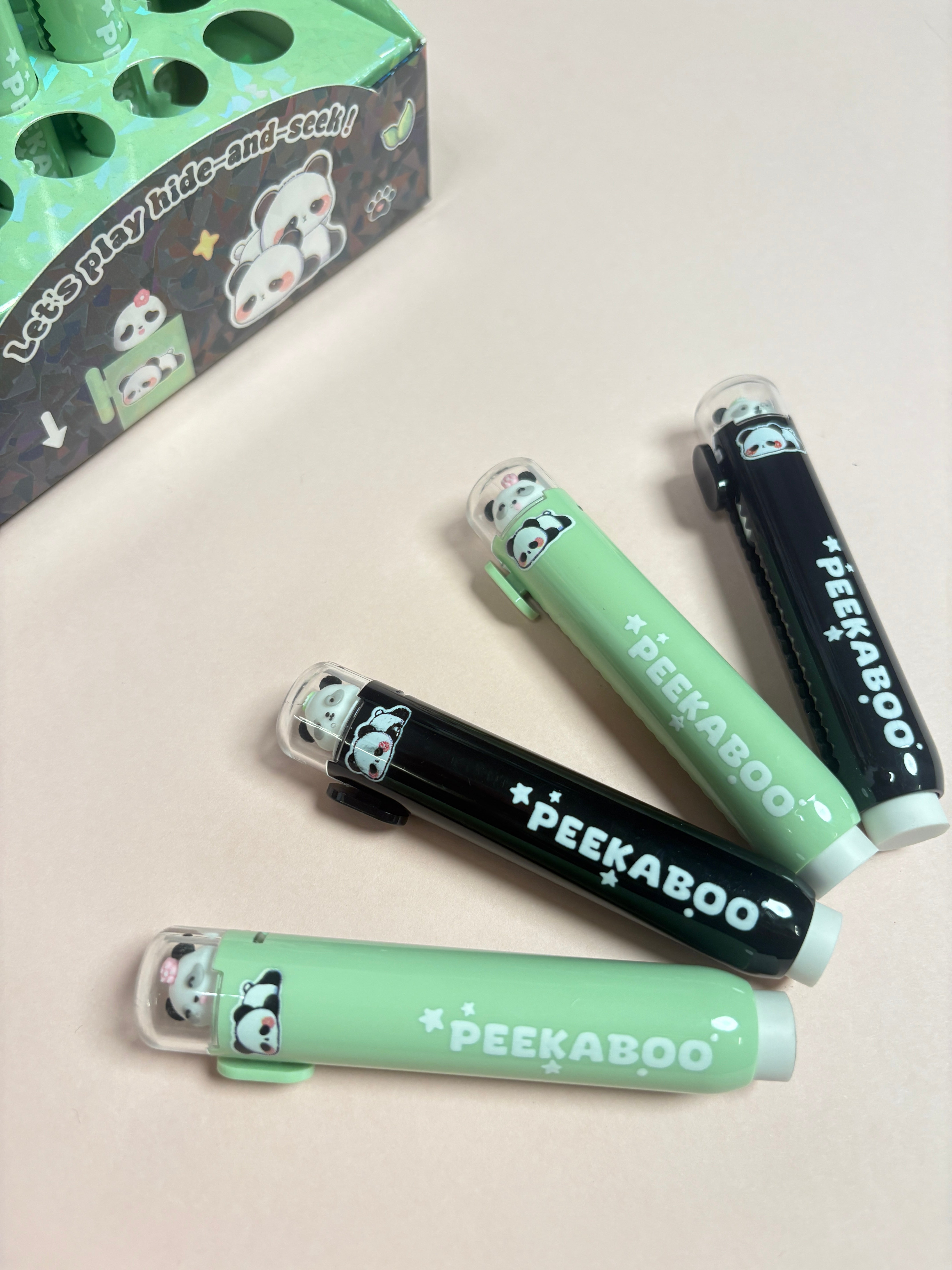 Panda push down erasers