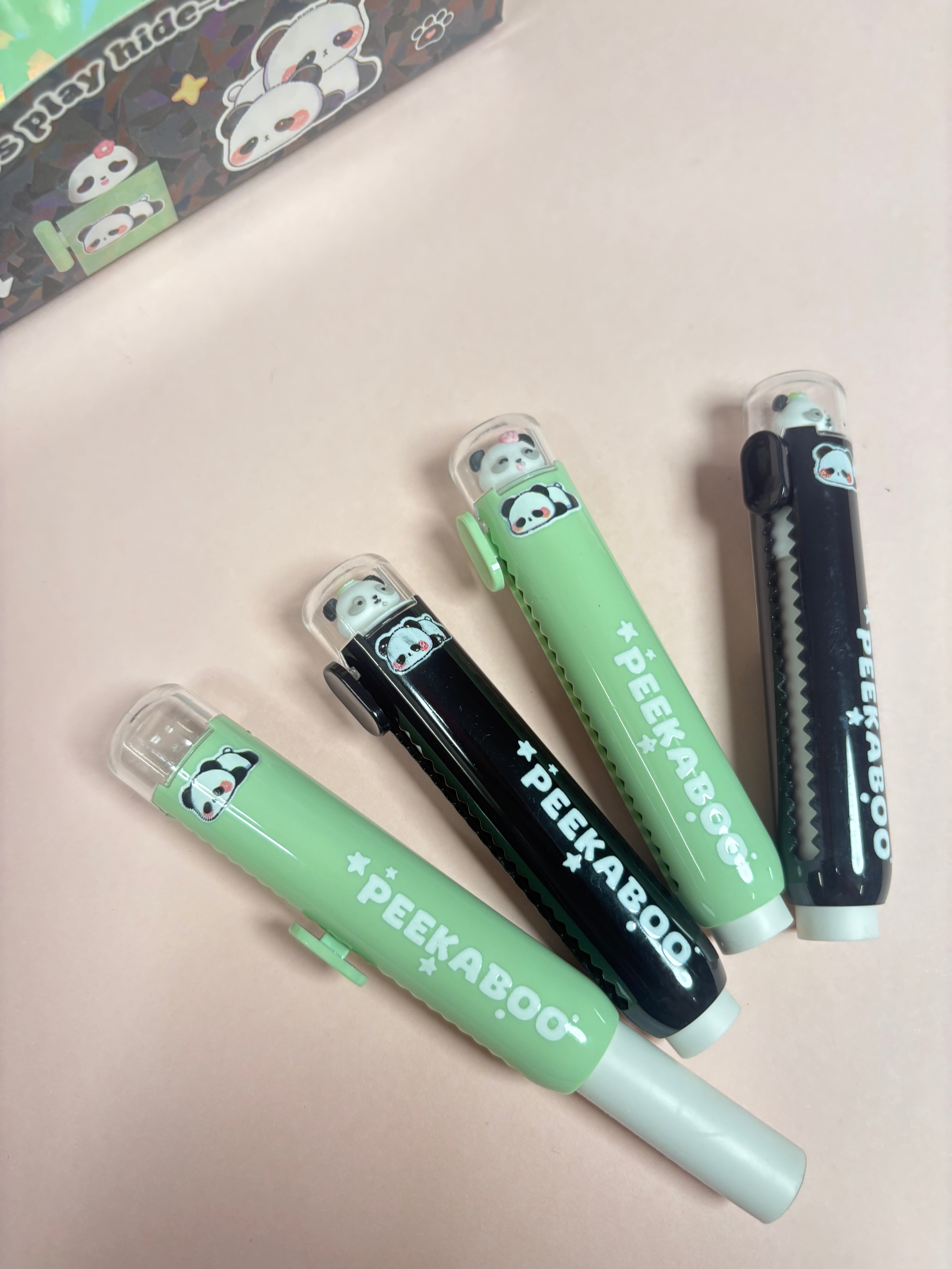 Panda push down erasers