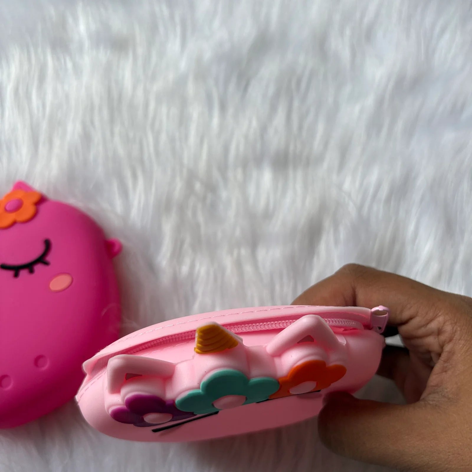 Unicorn silicon coin purse/sling