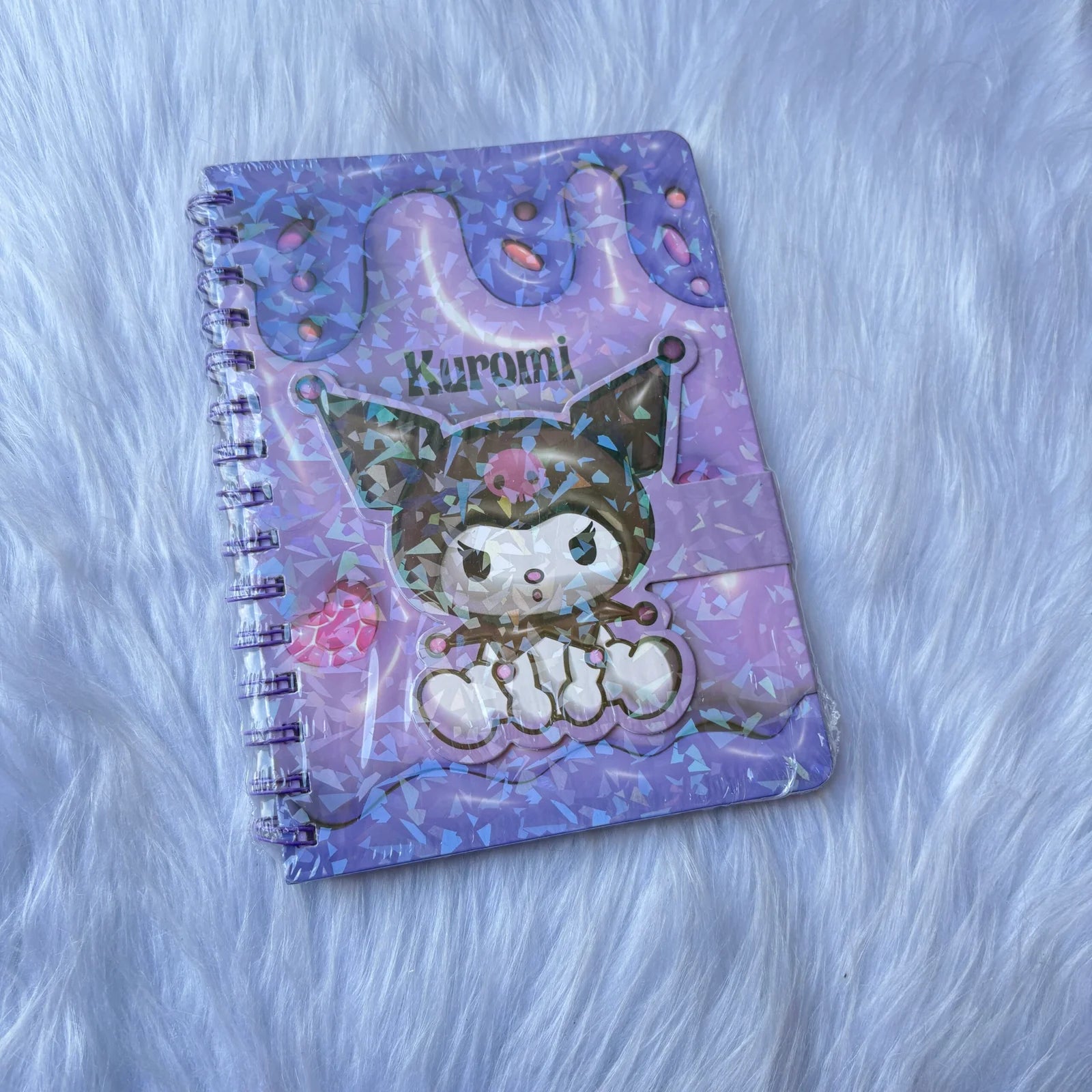 Premium quality shining Kuromi Notebook with flap opening