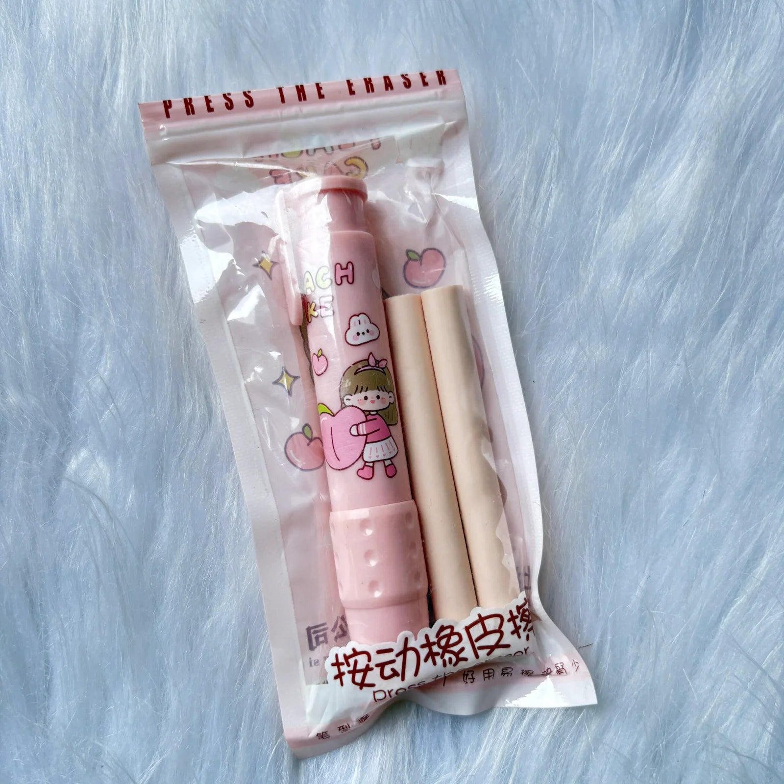 Premium push down eraser with 2refills