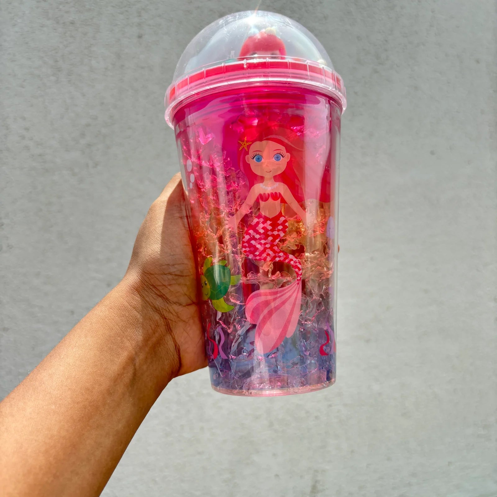 Premium mermaid sippers with straw and box packing 450ml