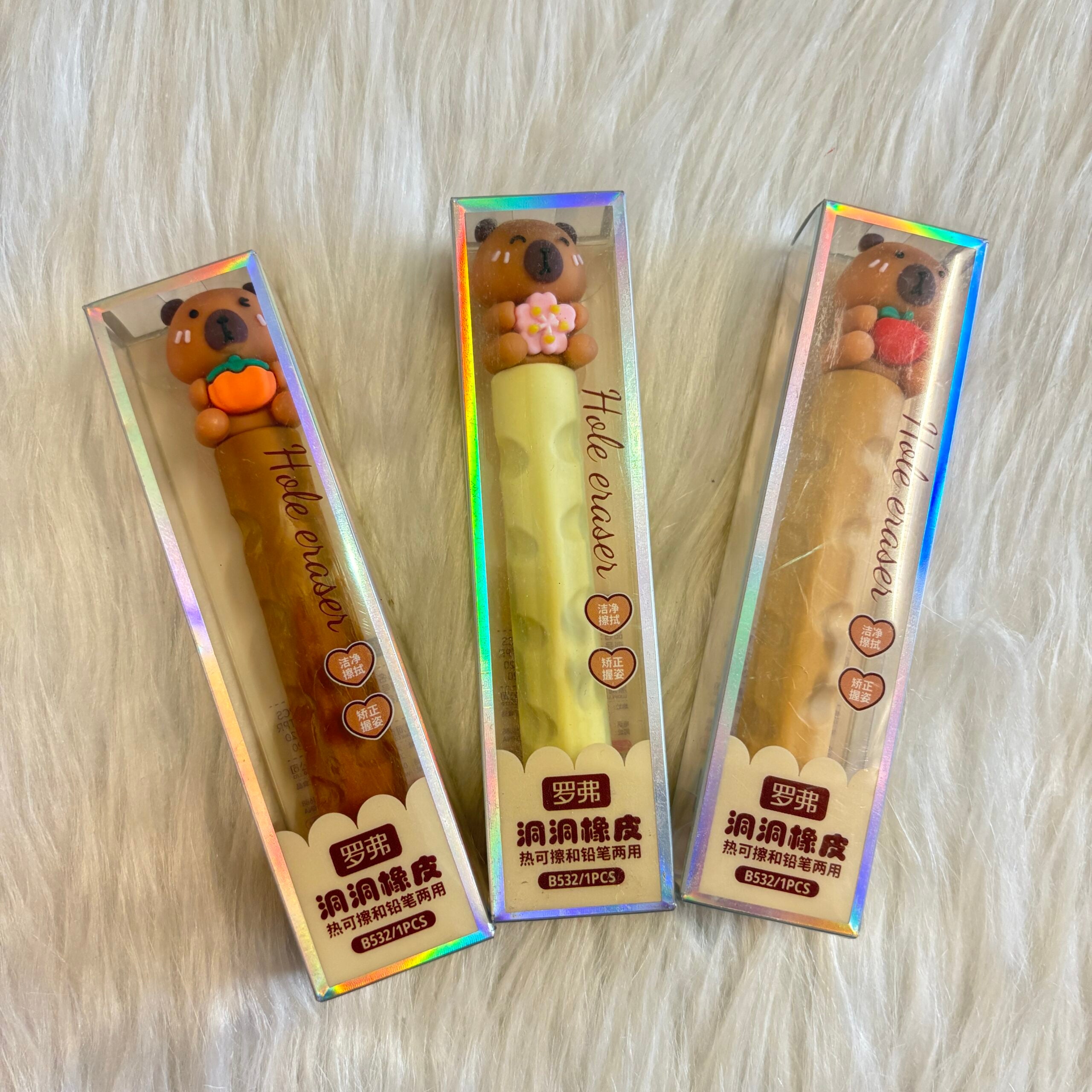 Capybara cute erasers