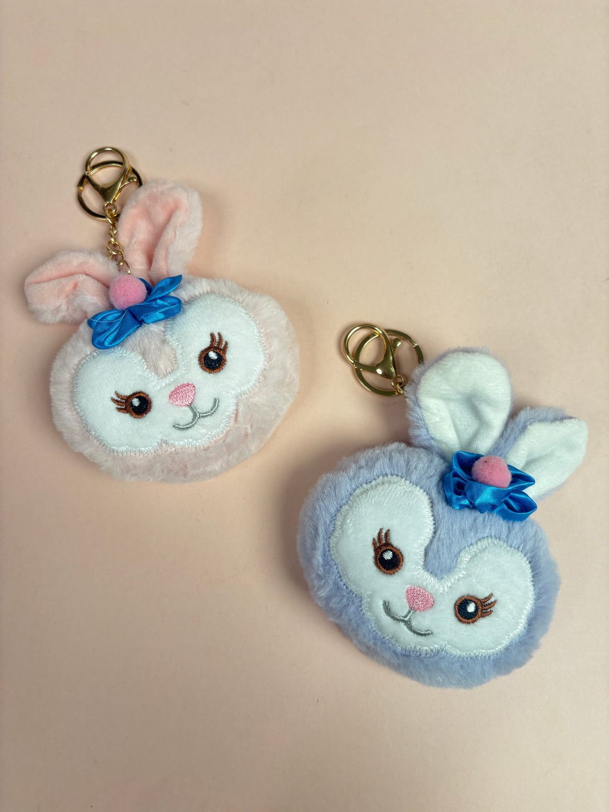 Rabbit fur mirror/bag charm