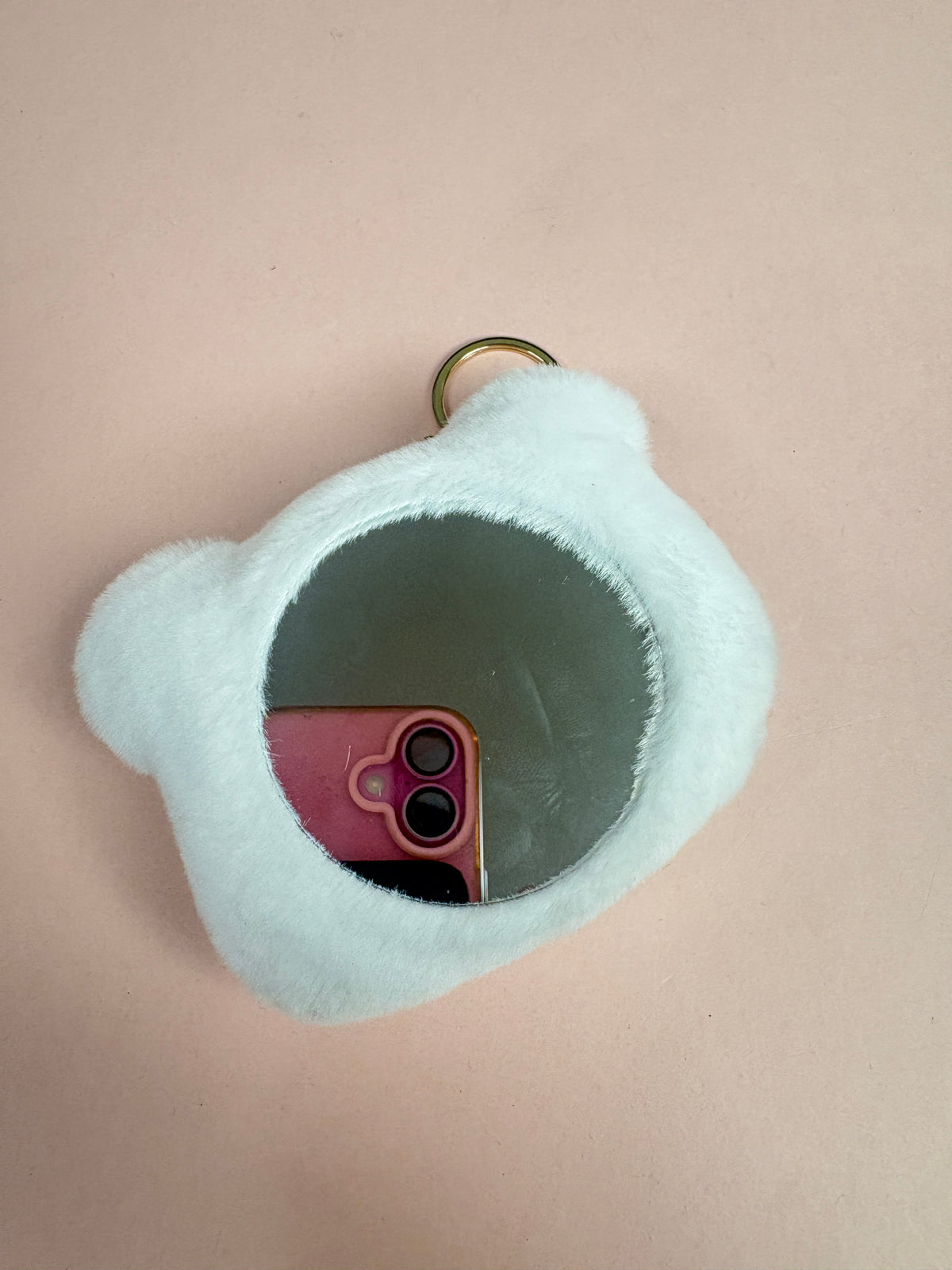 Panda fur keychain/ bag charm