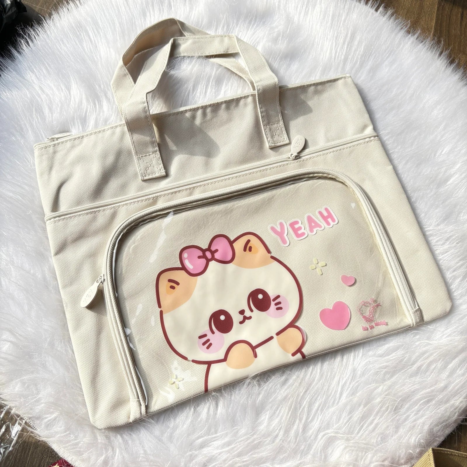 Premium tote bag 3 partition