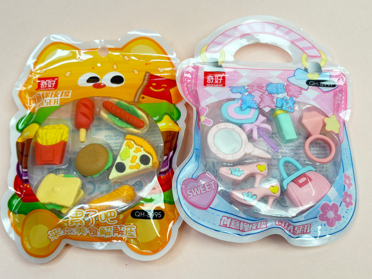 Food and makeup theme eraser