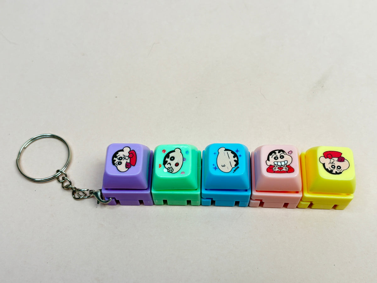 Shinchan stress relief keychain