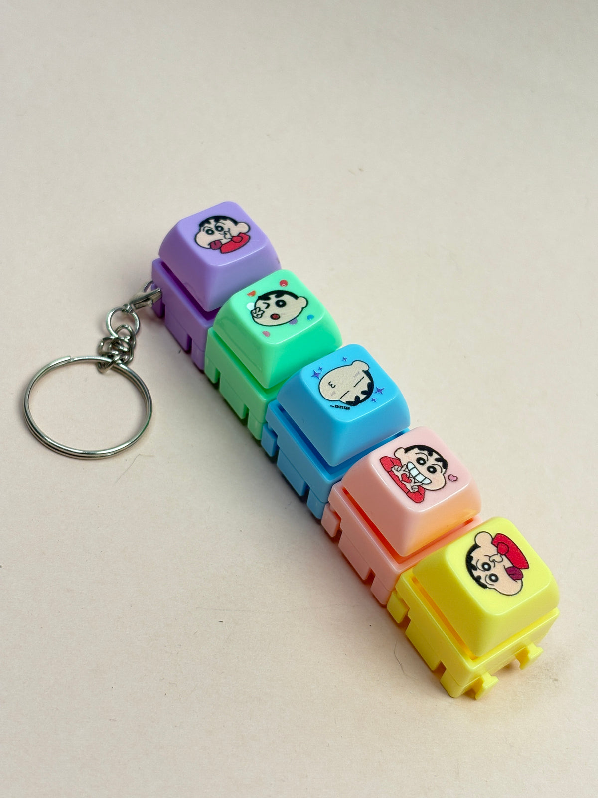 Shinchan stress relief keychain